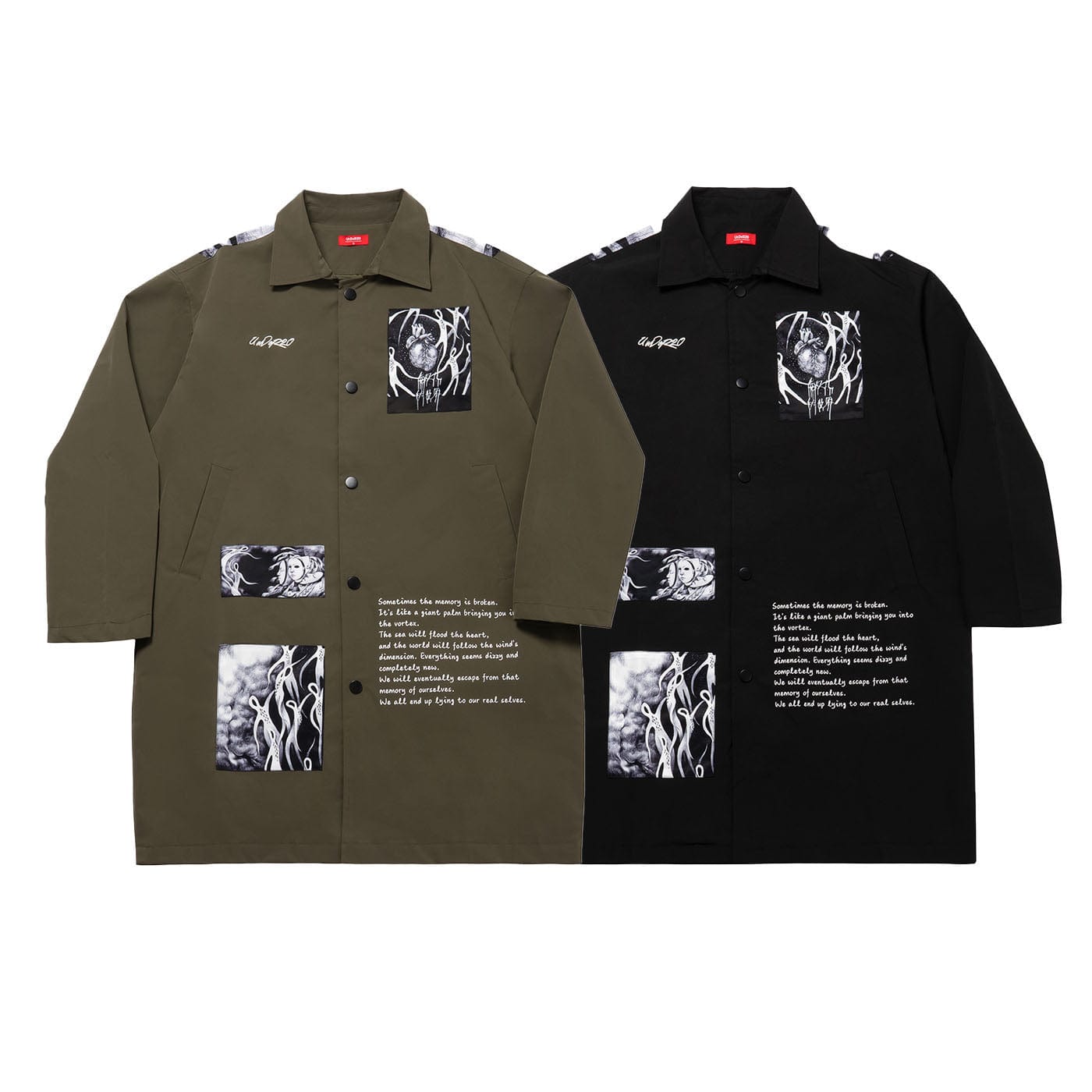 UNDER20 × MIN ZENG SOME MEMORIES OF DEATH Trench Coat, premium urban and streetwear designers apparel on PROJECTISR.com, UNDER20