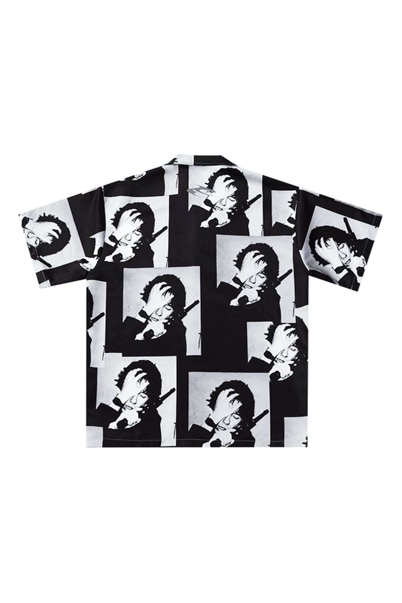 TECNINEGROUP Pop Art Portrait Graphic Cuban Half Shirt, premium urban and streetwear designers apparel on PROJECTISR.com, TECNINEGROUP