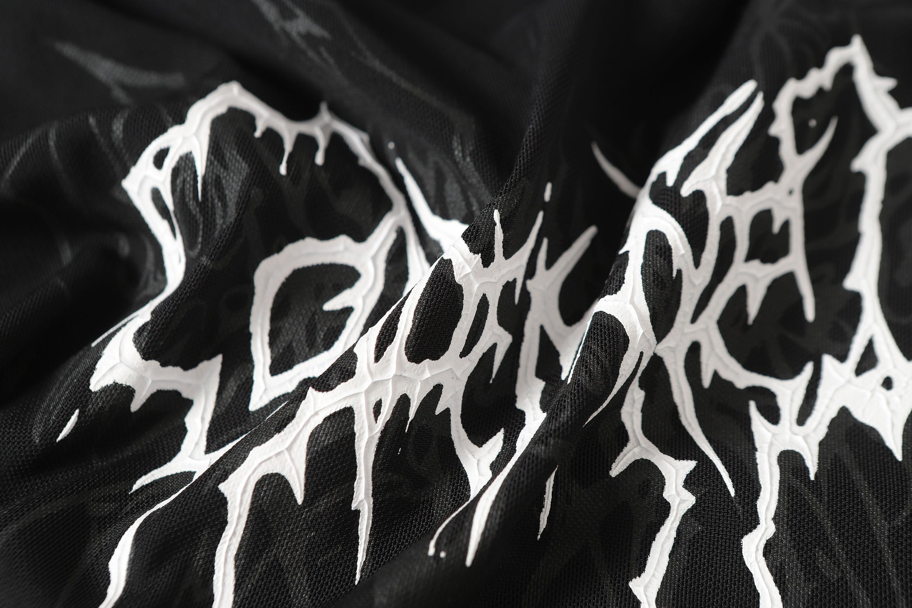 CLP Abstract Graphic Mesh Sheer Slim Turtleneck