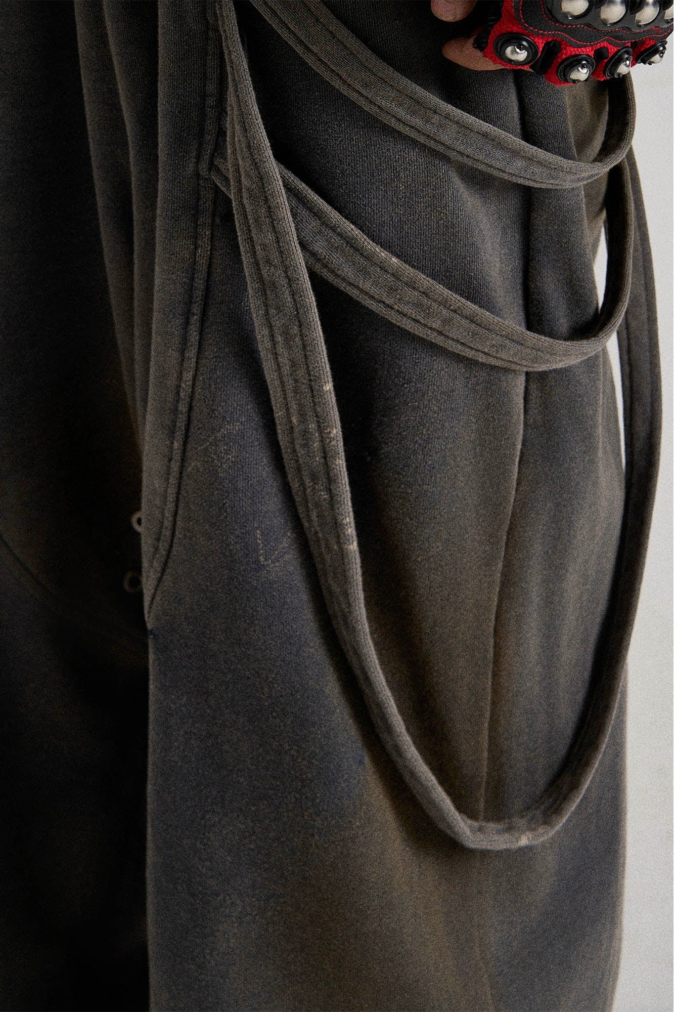 FLYERRER Spliced Multi-Strap Wide-Leg Sweatpants, premium urban and streetwear designers apparel on PROJECTISR.com, FLYERRER