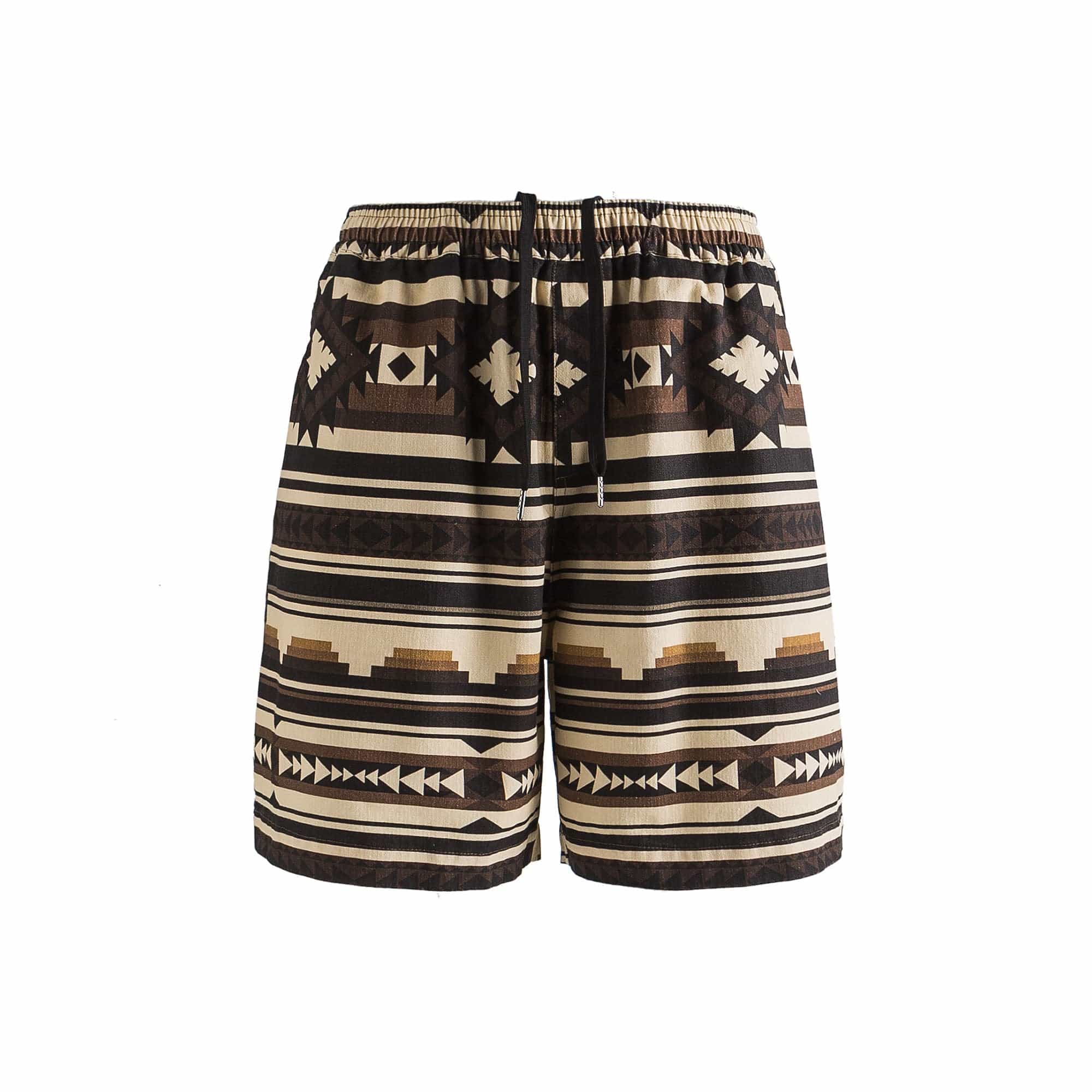 ME DA IGUAL Aztec Graphic Elastic Shorts, premium urban and streetwear designers apparel on PROJECTISR.com, ME DA IGUAL