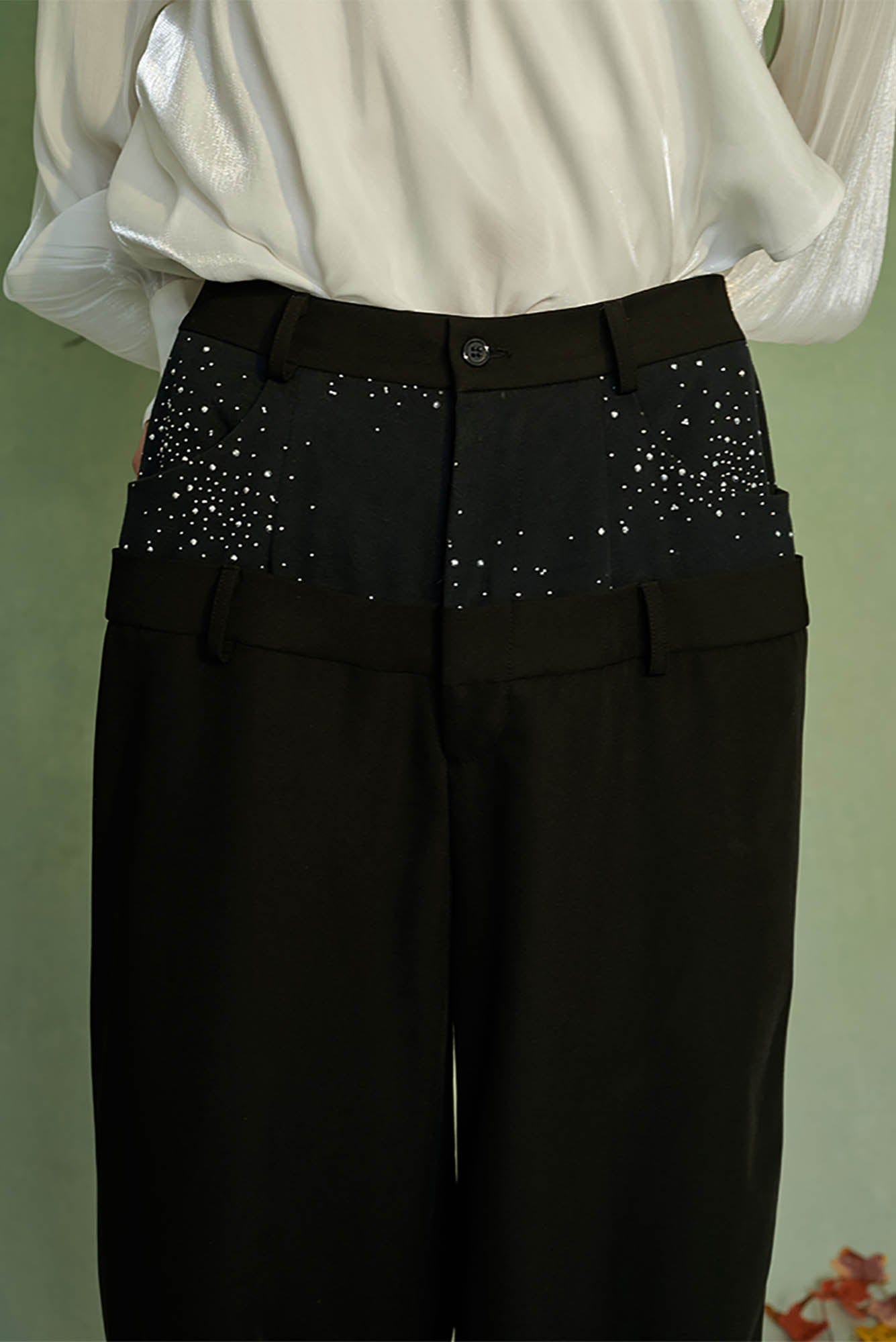 JIECHI Diamond Double-Waist Trousers, premium urban and streetwear designers apparel on PROJECTISR.com, JIECHI