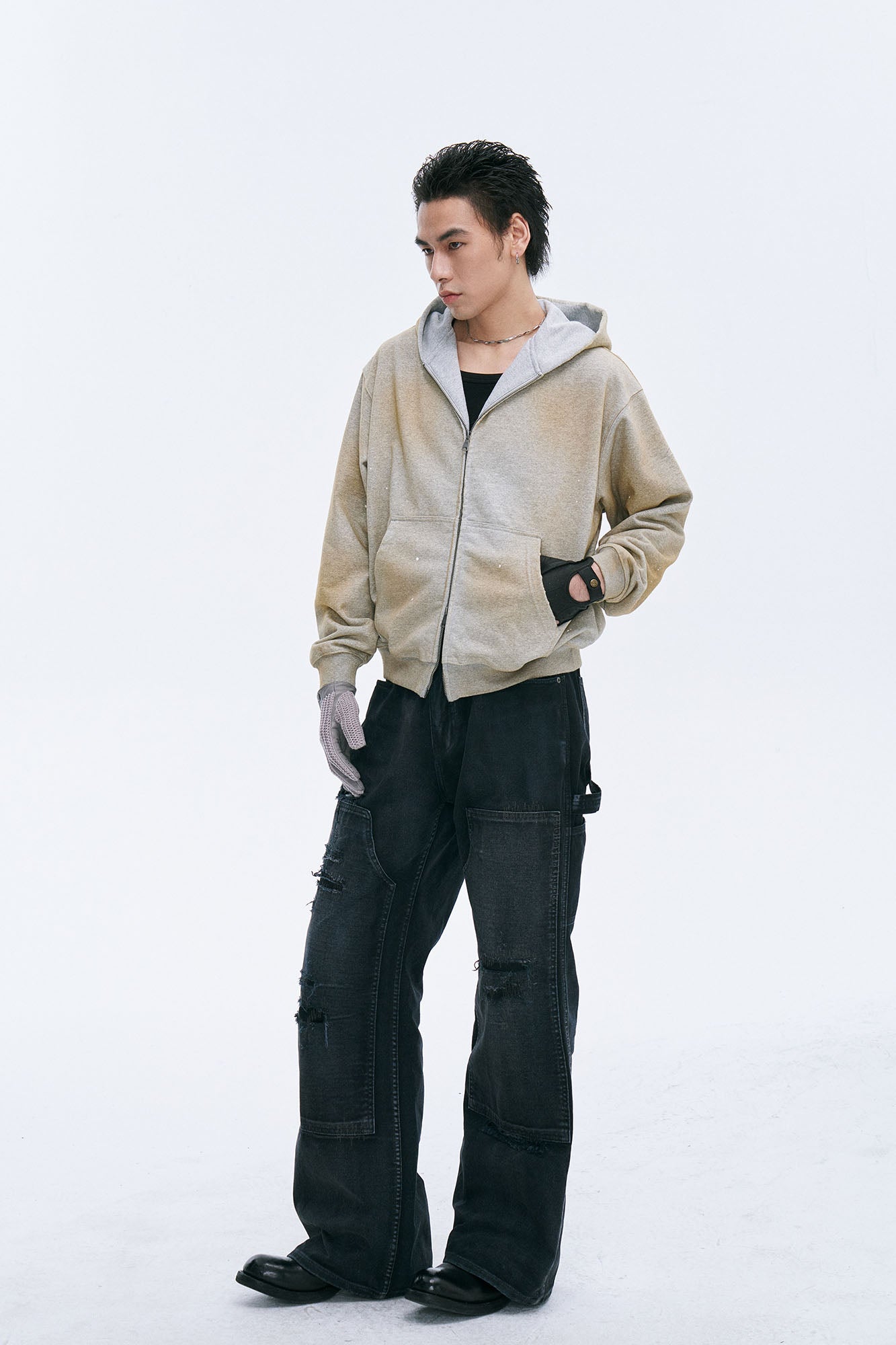 CATSSTAC Rugged Wash Zip Hoodie, premium urban and streetwear designers apparel on PROJECTISR.com, CATSSTAC