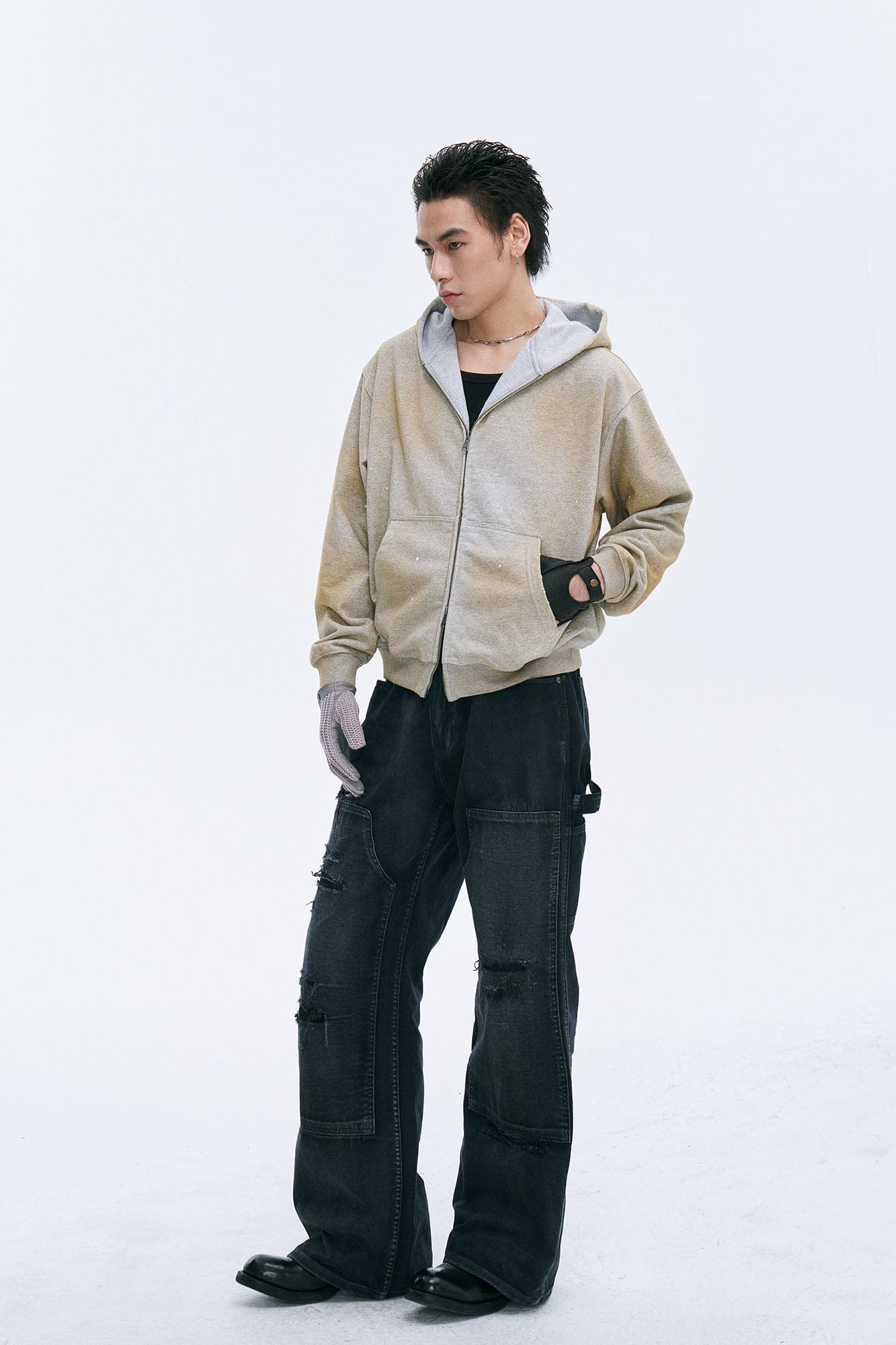 CATSSTAC Rugged Wash Zip Hoodie, premium urban and streetwear designers apparel on PROJECTISR.com, CATSSTAC