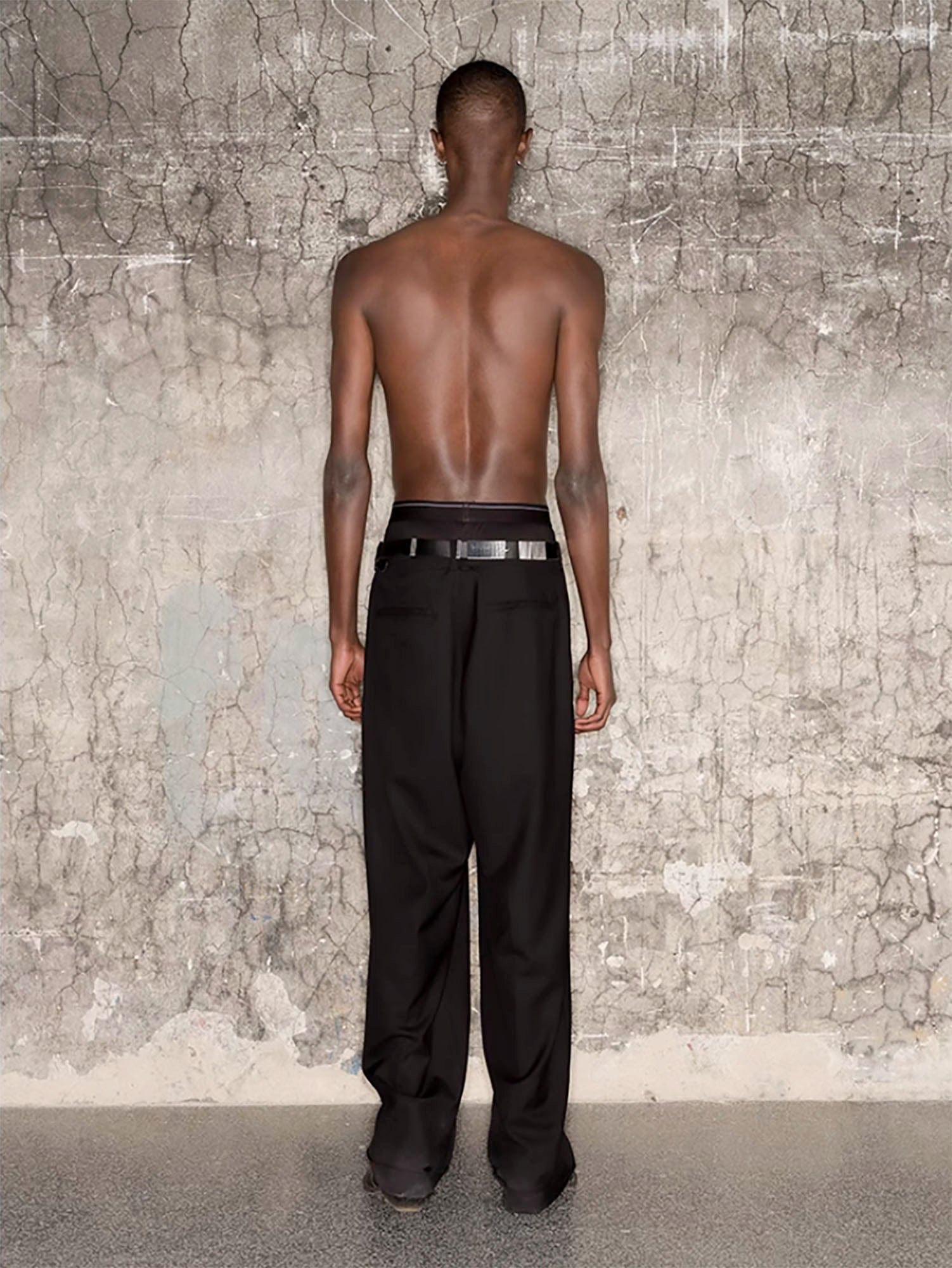 TRIANGLE PROJECT Essential Wool-Blended Oversized Trousers