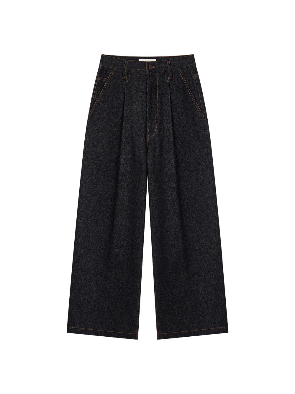 OPICLOTH Retro Washed Pleated Wide-Leg Jeans, premium urban and streetwear designers apparel on PROJECTISR.com, OPICLOTH