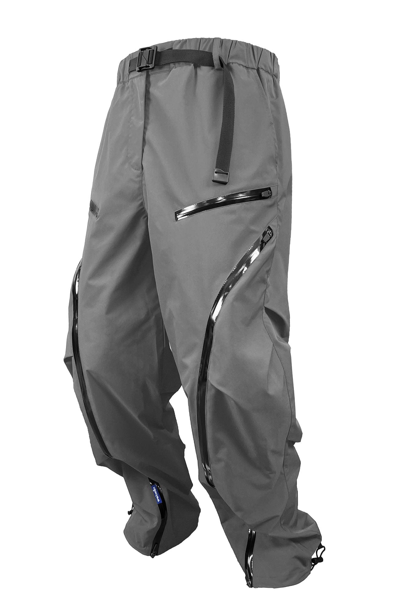 SILENSTORM Arc-Zip Crinkled Water-Repellent Utility Pants, premium urban and streetwear designers apparel on PROJECTISR.com, SILENSTORM