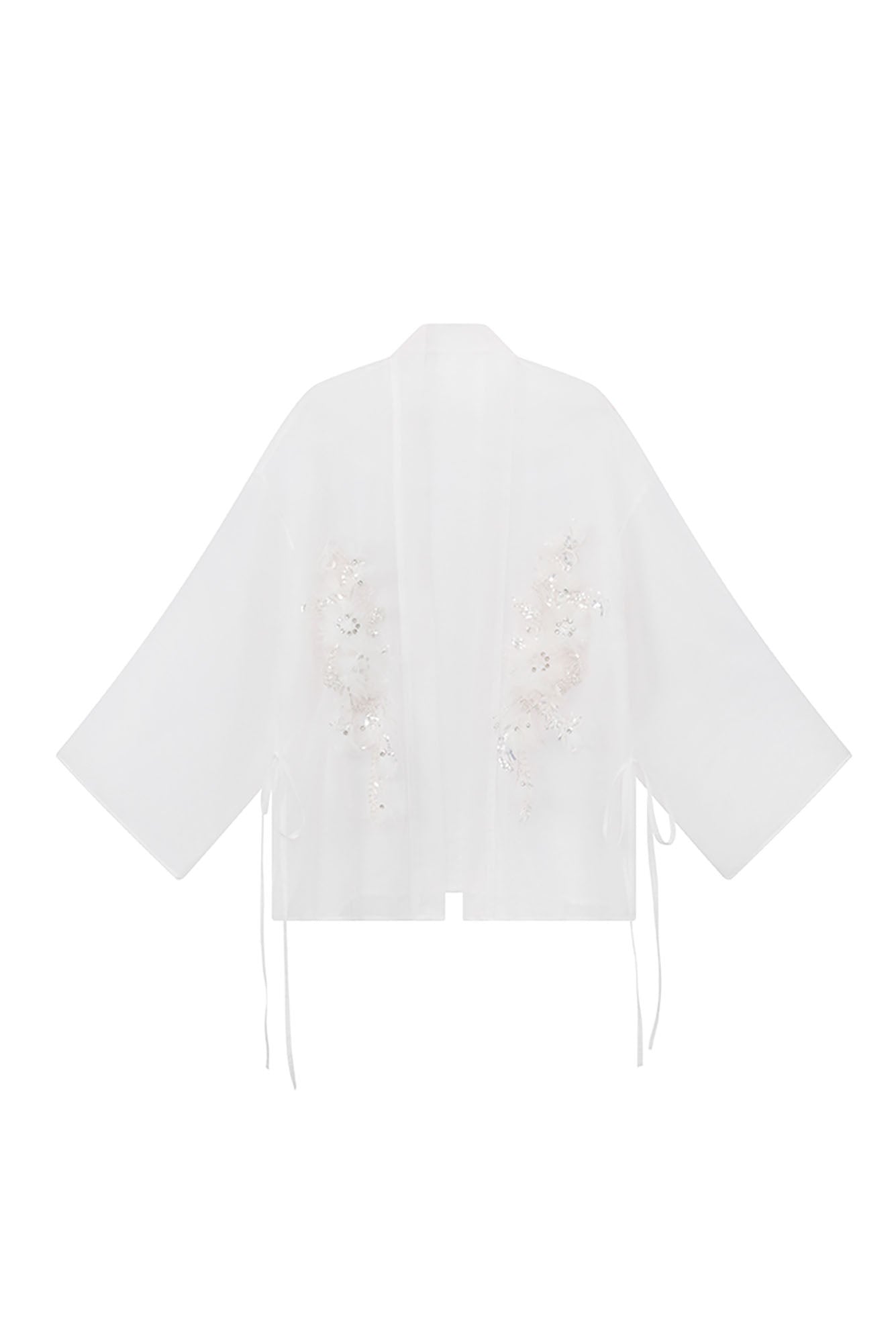 JIECHI Feathered Sequin Sheer Kimono Jacket, premium urban and streetwear designers apparel on PROJECTISR.com, JIECHI
