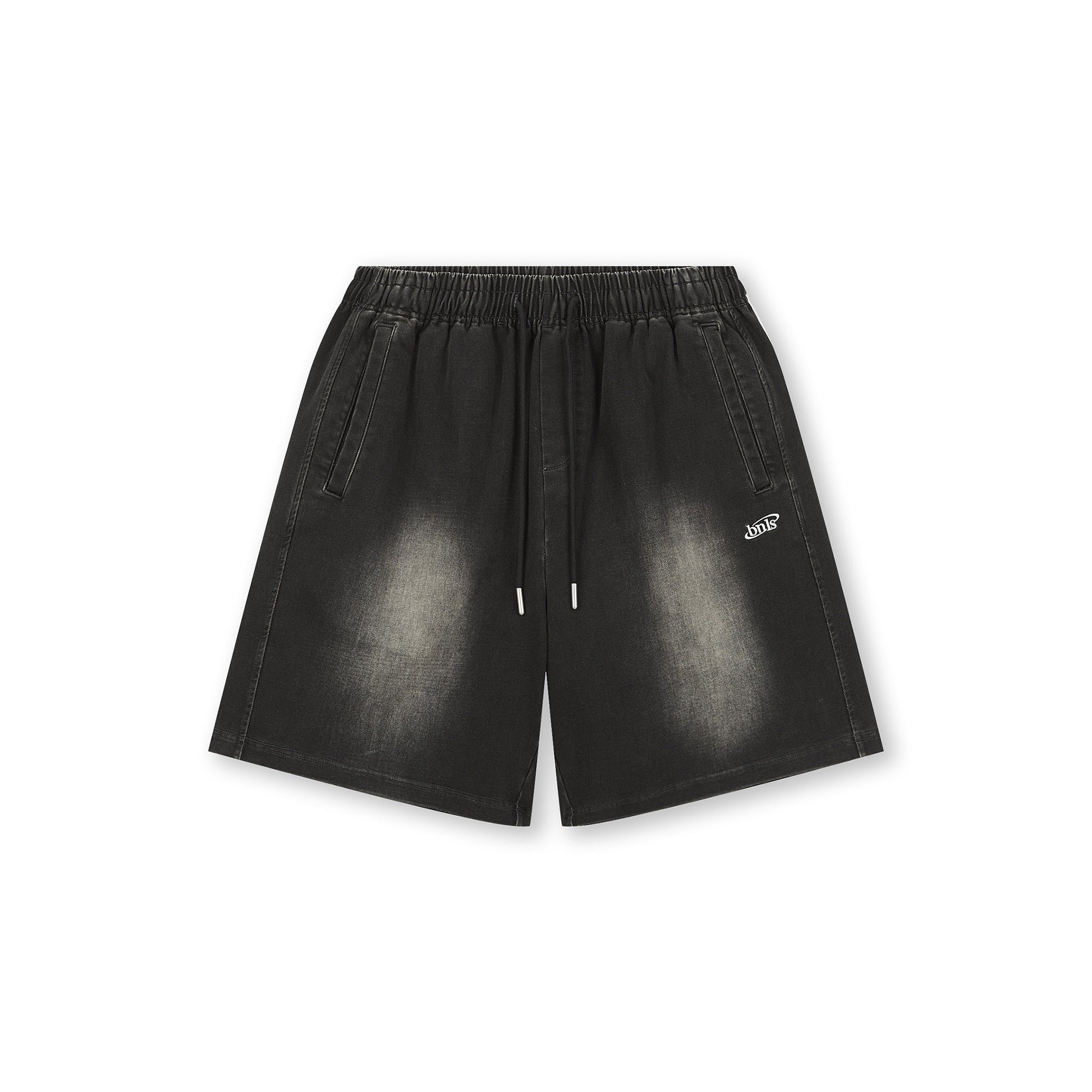 BONELESS Washed Embroidered LOGO Drawstring Shorts, premium urban and streetwear designers apparel on PROJECTISR.com, BONELESS