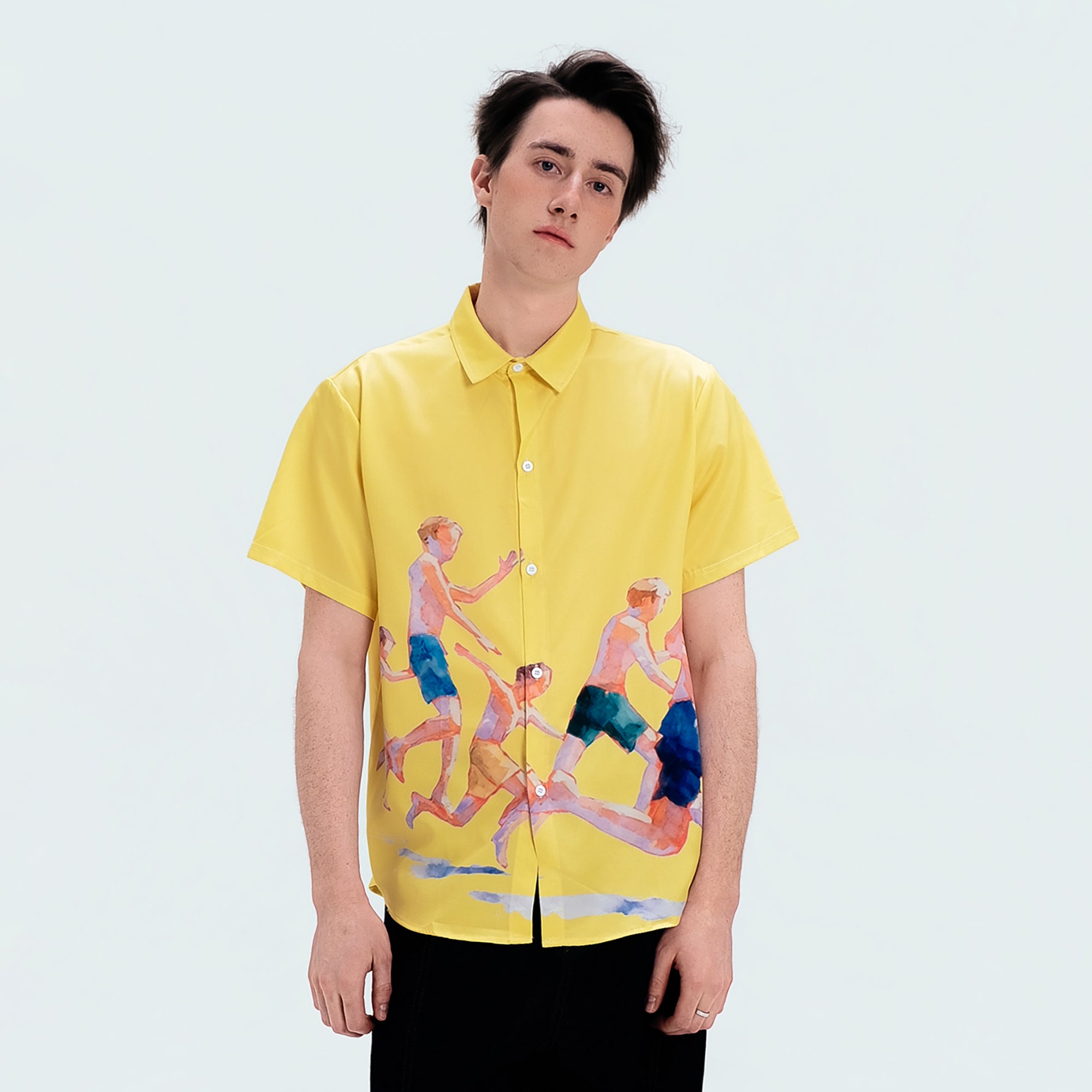 WIID Watercolor Summer Boys Half Shirt, premium urban and streetwear designers apparel on PROJECTISR.com, WIID
