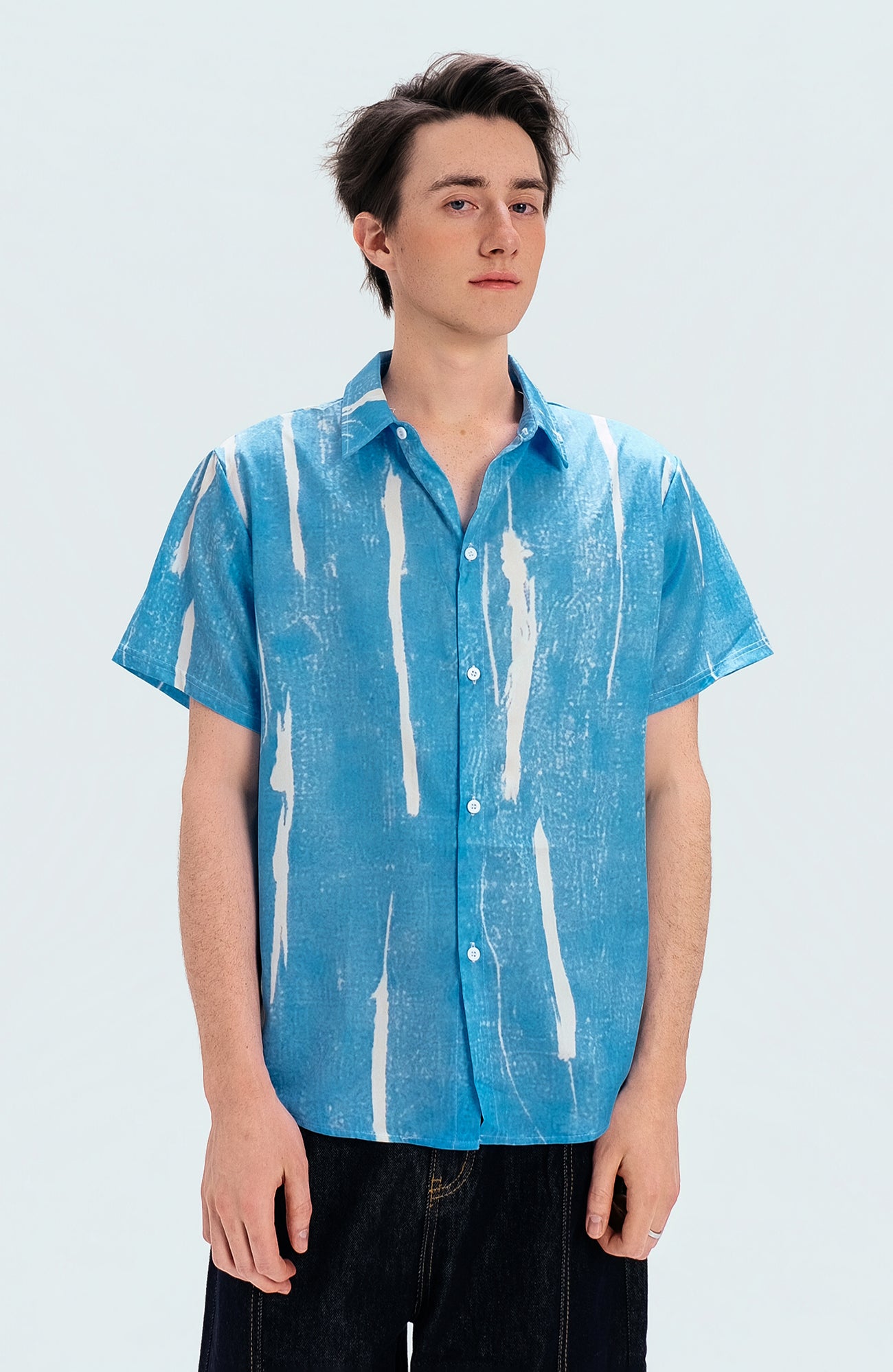 WIID Brush-Paint Full-Print Half Shirt, premium urban and streetwear designers apparel on PROJECTISR.com, WIID