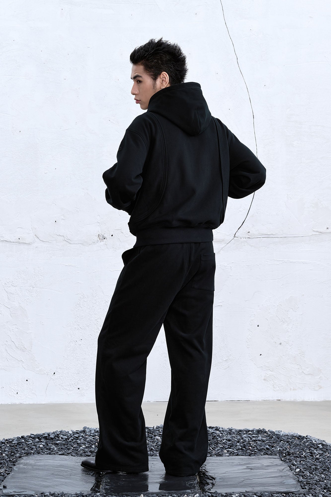 CATSSTAC Arc Spliced Seam Wide-Leg Sweatpants, premium urban and streetwear designers apparel on PROJECTISR.com, CATSSTAC