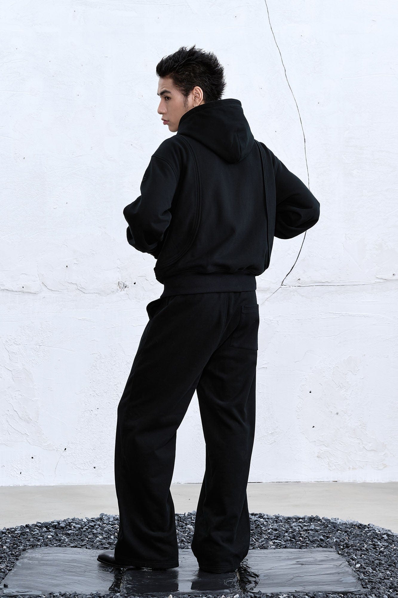 CATSSTAC Arc Spliced Seam Wide-Leg Sweatpants, premium urban and streetwear designers apparel on PROJECTISR.com, CATSSTAC