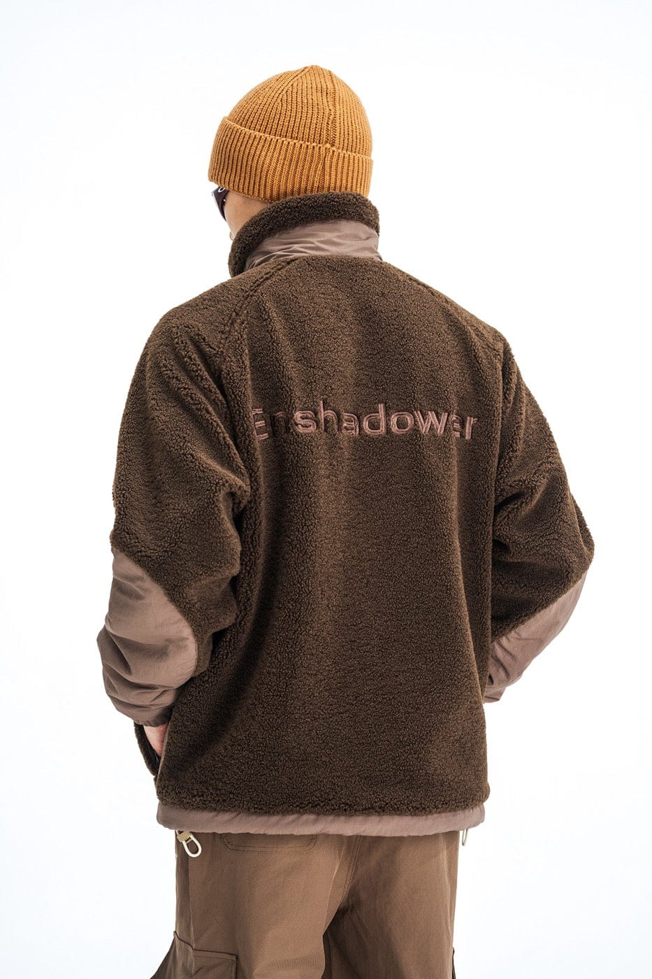 ENSHADOWER Spliced High-Collar Fleece Jacket, premium urban and streetwear designers apparel on PROJECTISR.com, ENSHADOWER