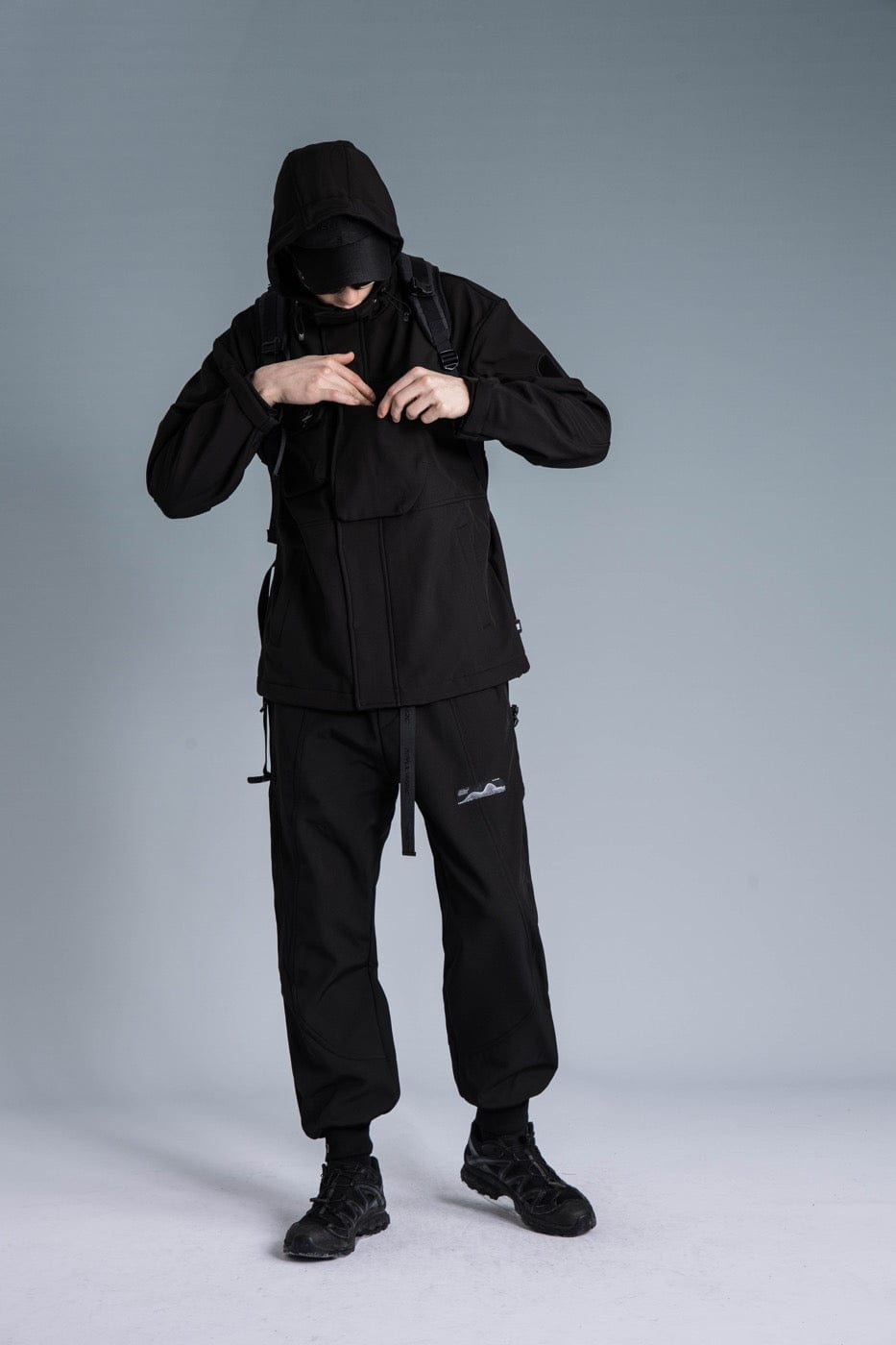 ENSHADOWER Asymmetrical Front Pocket Gorpcore Windbreaker, premium urban and streetwear designers apparel on PROJECTISR.com, ENSHADOWER