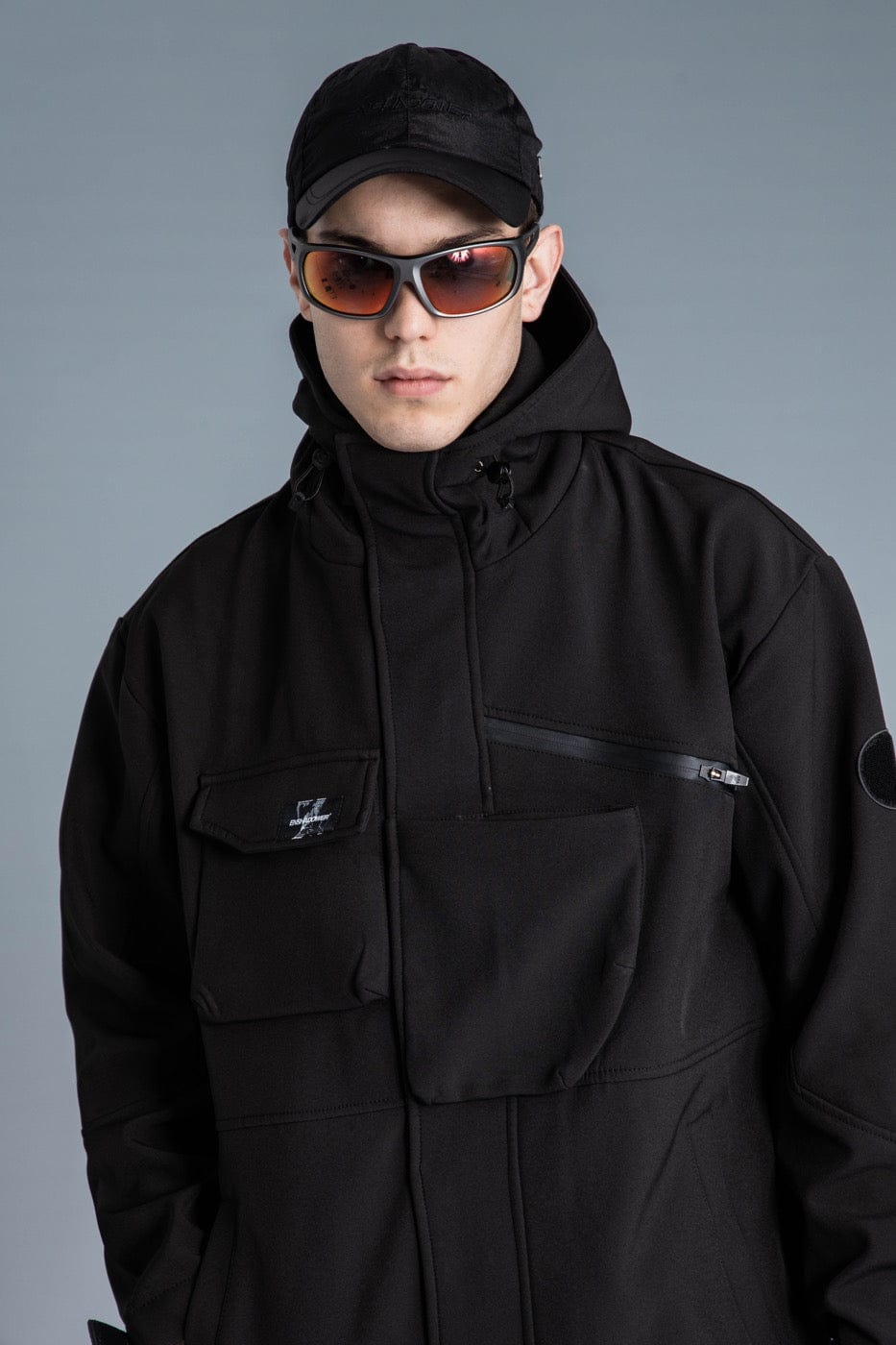 ENSHADOWER Asymmetrical Front Pocket Gorpcore Windbreaker, premium urban and streetwear designers apparel on PROJECTISR.com, ENSHADOWER