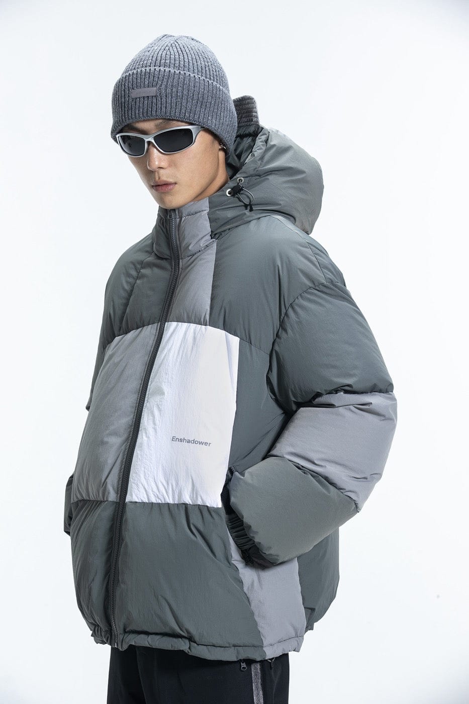 ENSHADOWER Patchwork Down Jacket, premium urban and streetwear designers apparel on PROJECTISR.com, ENSHADOWER