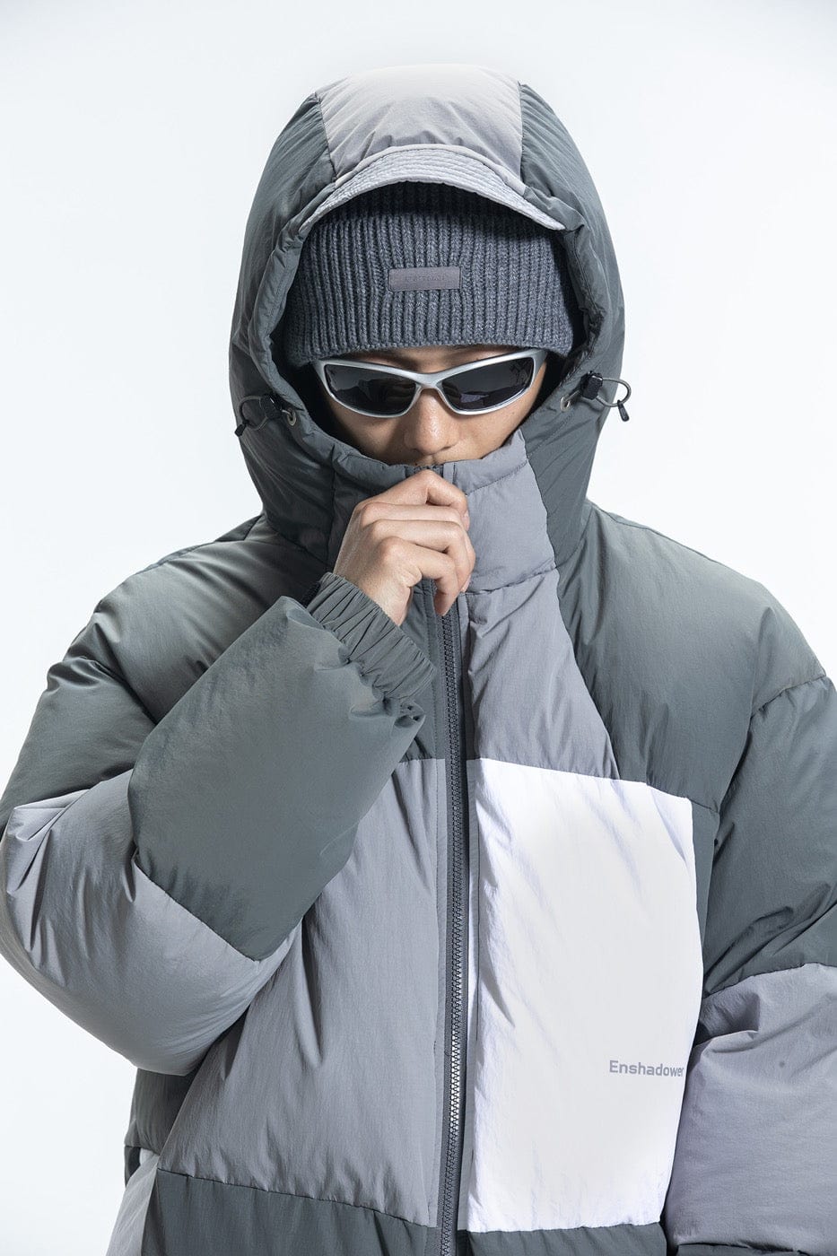 ENSHADOWER Patchwork Down Jacket, premium urban and streetwear designers apparel on PROJECTISR.com, ENSHADOWER