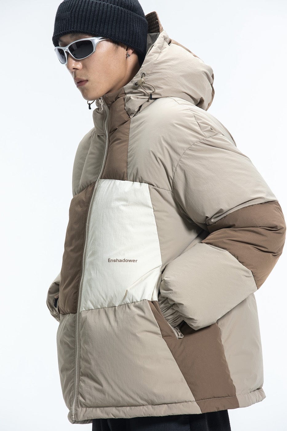 ENSHADOWER Patchwork Down Jacket, premium urban and streetwear designers apparel on PROJECTISR.com, ENSHADOWER