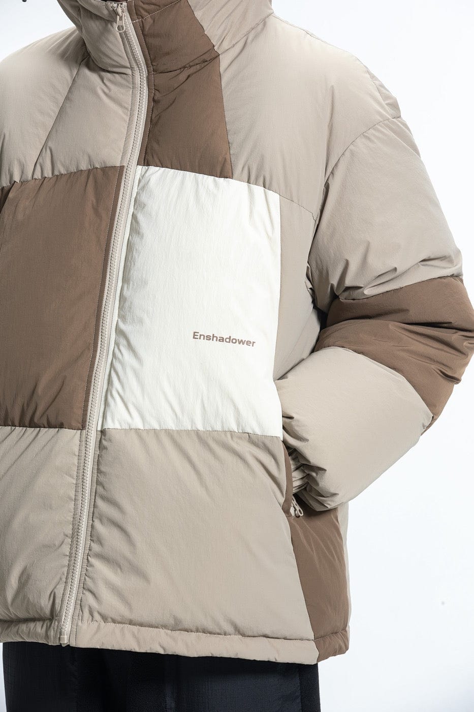 ENSHADOWER Patchwork Down Jacket, premium urban and streetwear designers apparel on PROJECTISR.com, ENSHADOWER
