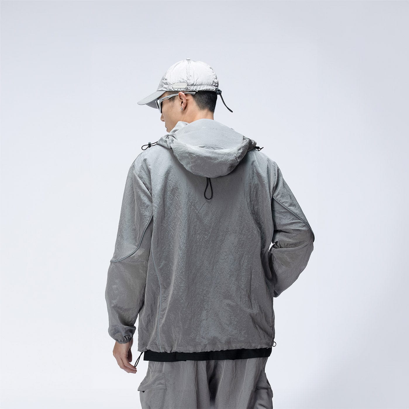 ENSHADOWER Reflective Stripes UV-Protection Crinkled Jacket, premium urban and streetwear designers apparel on PROJECTISR.com, ENSHADOWER