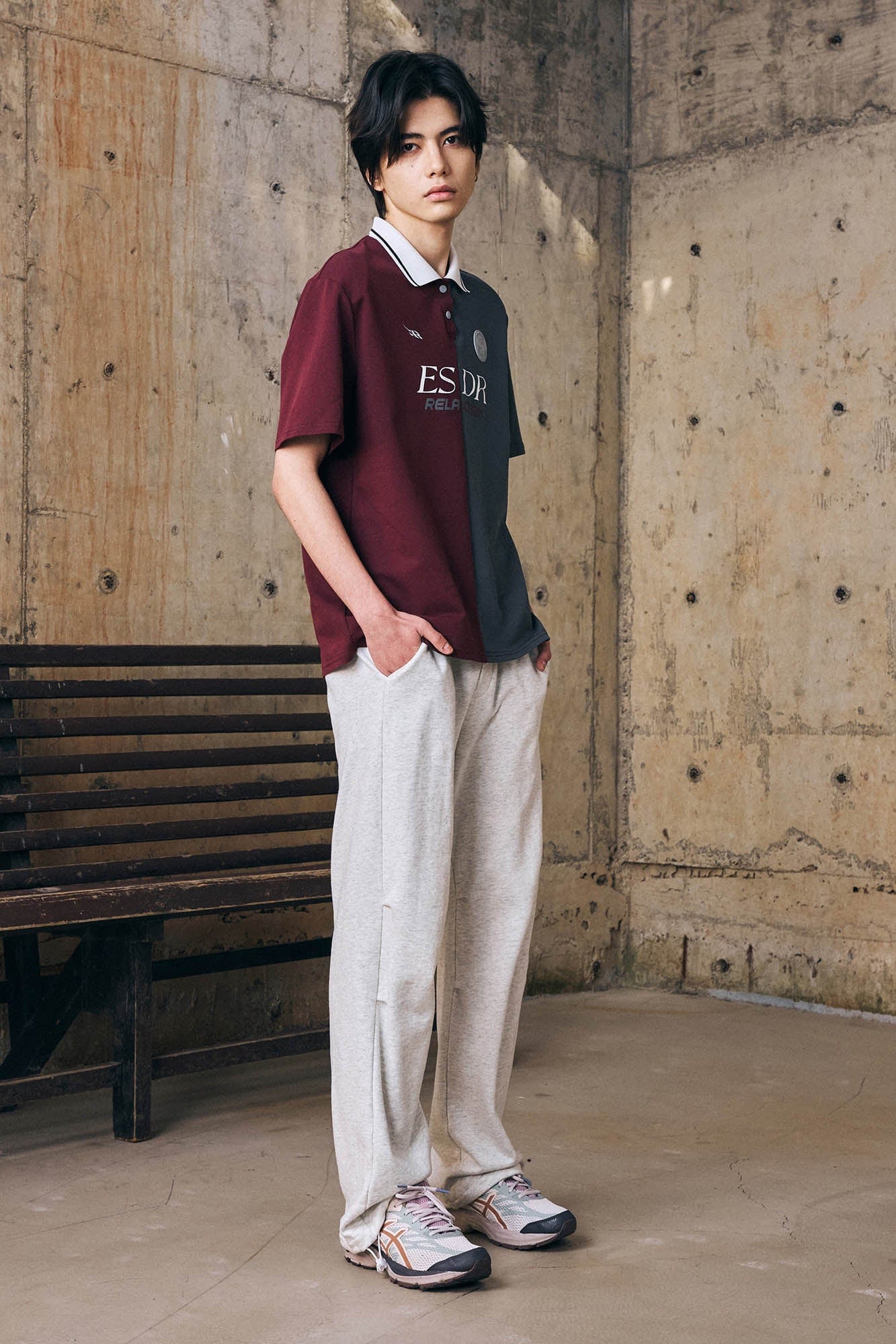 ENSHADOWER Retro Contrast Panel Polo T-Shirt, premium urban and streetwear designers apparel on PROJECTISR.com, ENSHADOWER