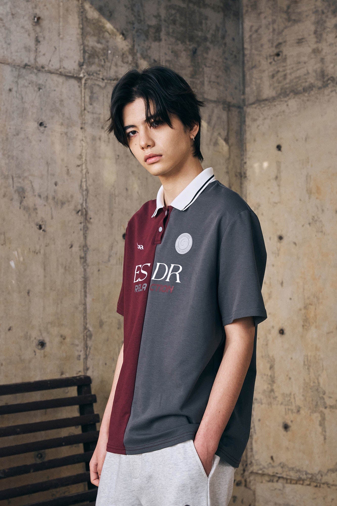 ENSHADOWER Retro Contrast Panel Polo T-Shirt, premium urban and streetwear designers apparel on PROJECTISR.com, ENSHADOWER