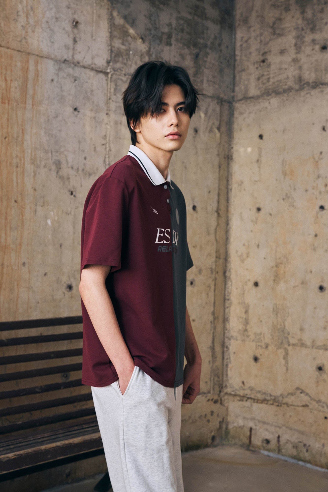 ENSHADOWER Retro Contrast Panel Polo T-Shirt, premium urban and streetwear designers apparel on PROJECTISR.com, ENSHADOWER