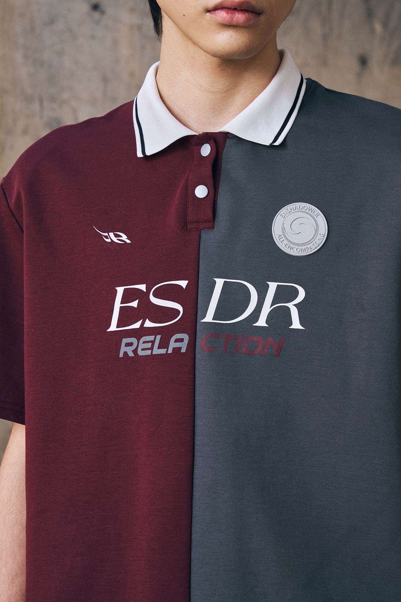 ENSHADOWER Retro Contrast Panel Polo T-Shirt, premium urban and streetwear designers apparel on PROJECTISR.com, ENSHADOWER