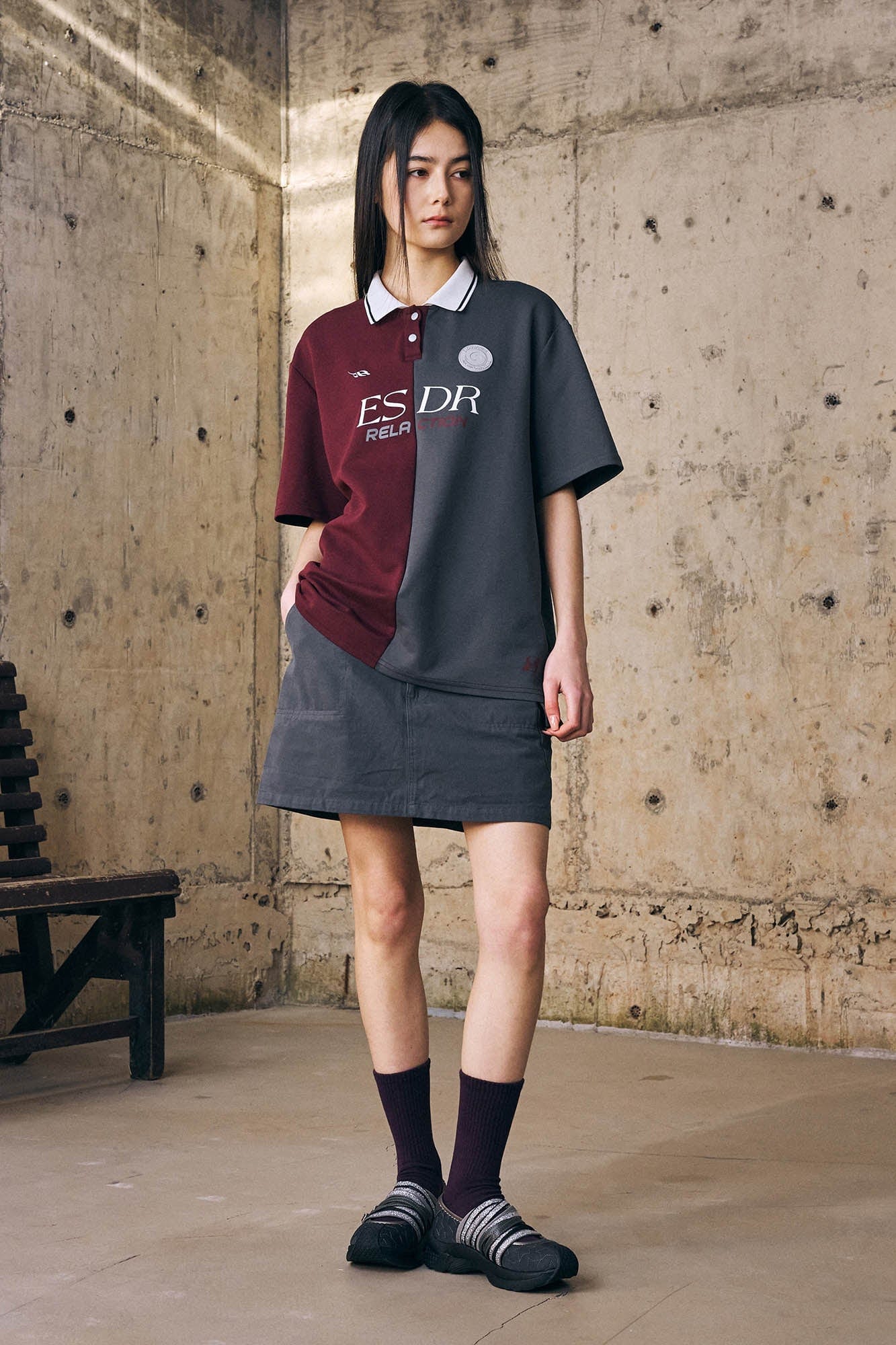 ENSHADOWER Retro Contrast Panel Polo T-Shirt, premium urban and streetwear designers apparel on PROJECTISR.com, ENSHADOWER