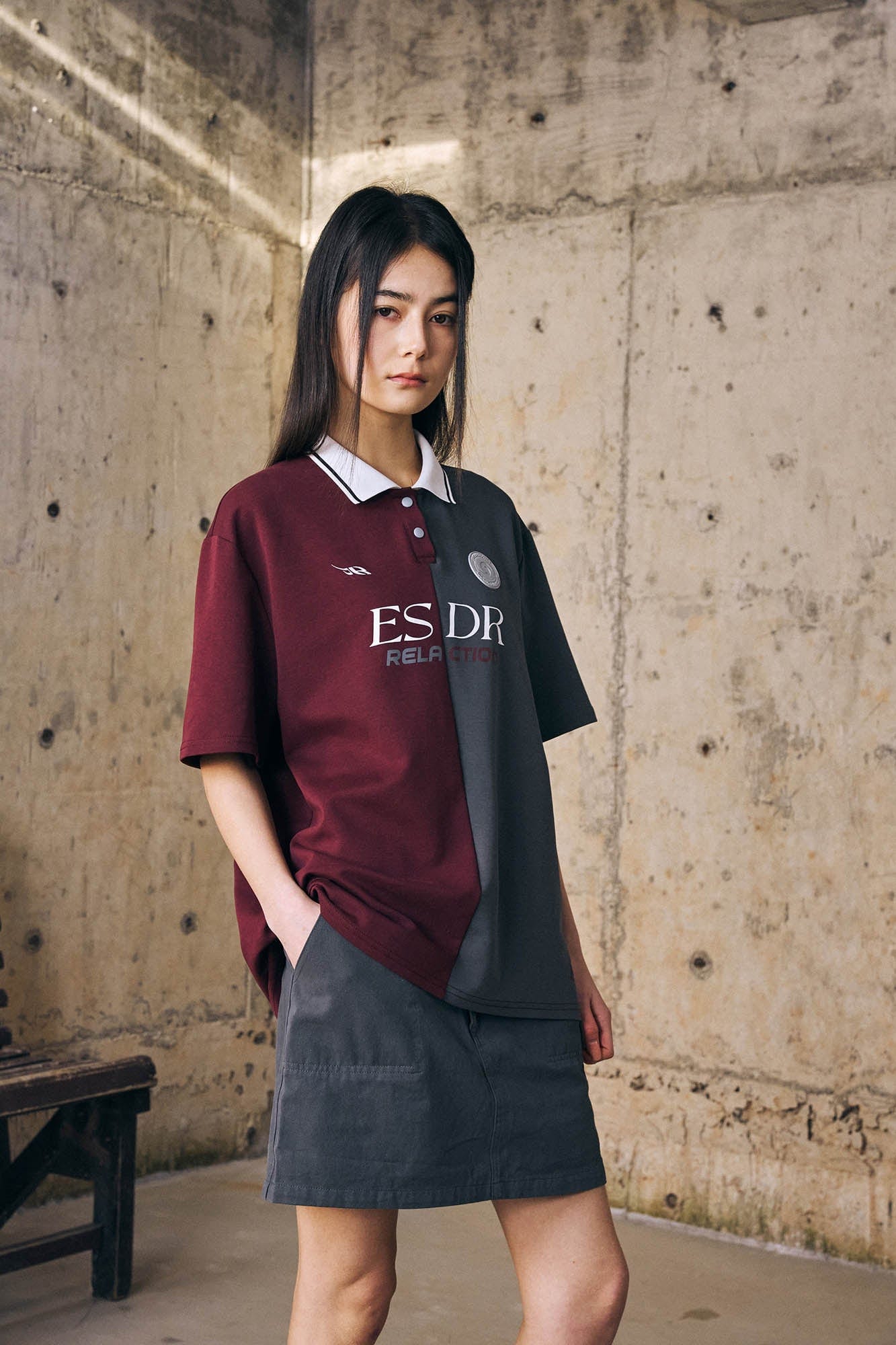 ENSHADOWER Retro Contrast Panel Polo T-Shirt, premium urban and streetwear designers apparel on PROJECTISR.com, ENSHADOWER