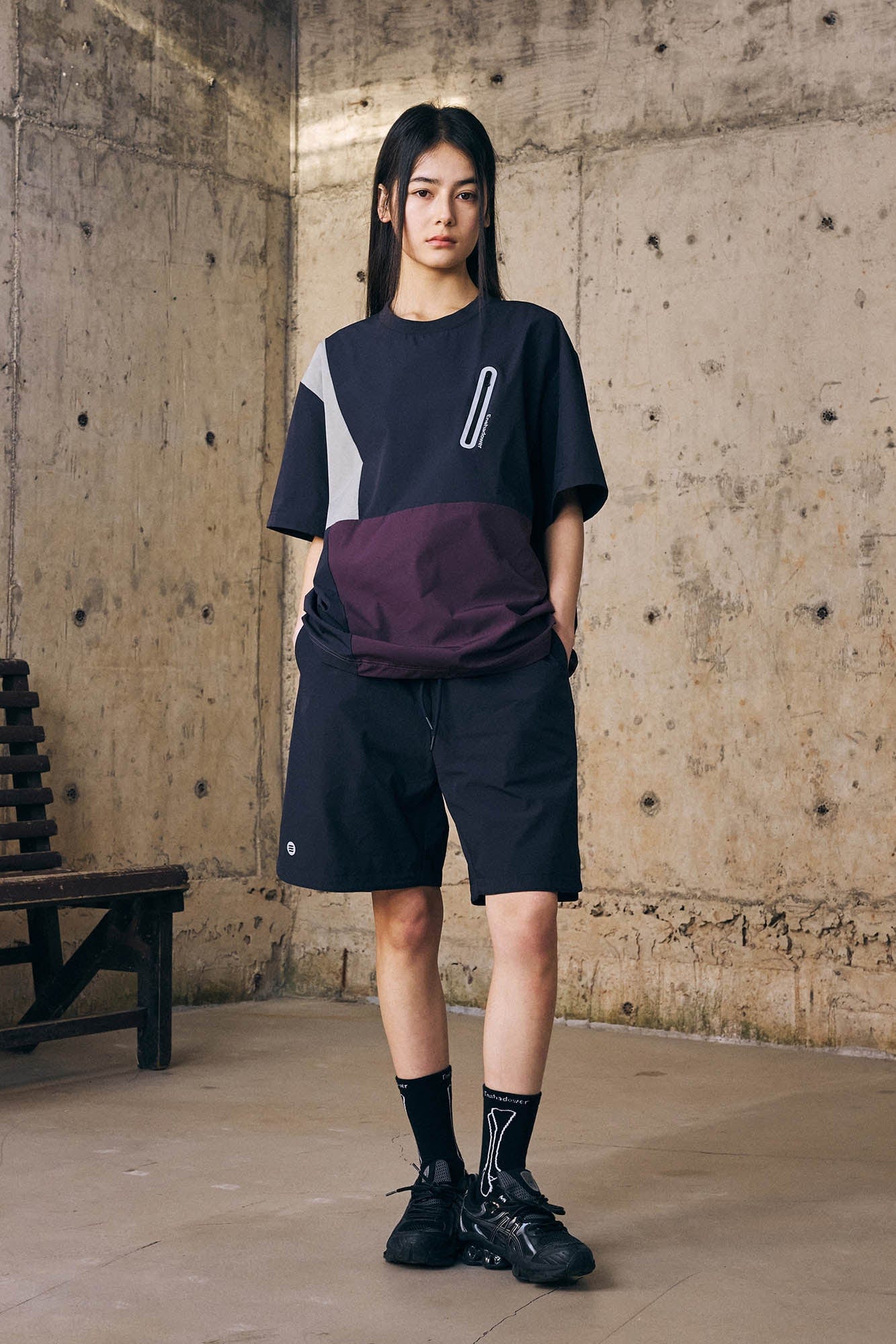ENSHADOWER Urban Contrast Block Panelled T-Shirt, premium urban and streetwear designers apparel on PROJECTISR.com, ENSHADOWER