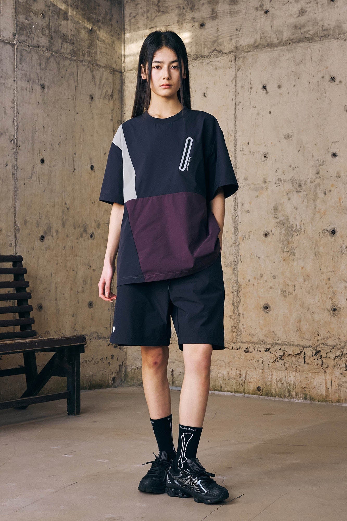 ENSHADOWER Urban Contrast Block Panelled T-Shirt, premium urban and streetwear designers apparel on PROJECTISR.com, ENSHADOWER