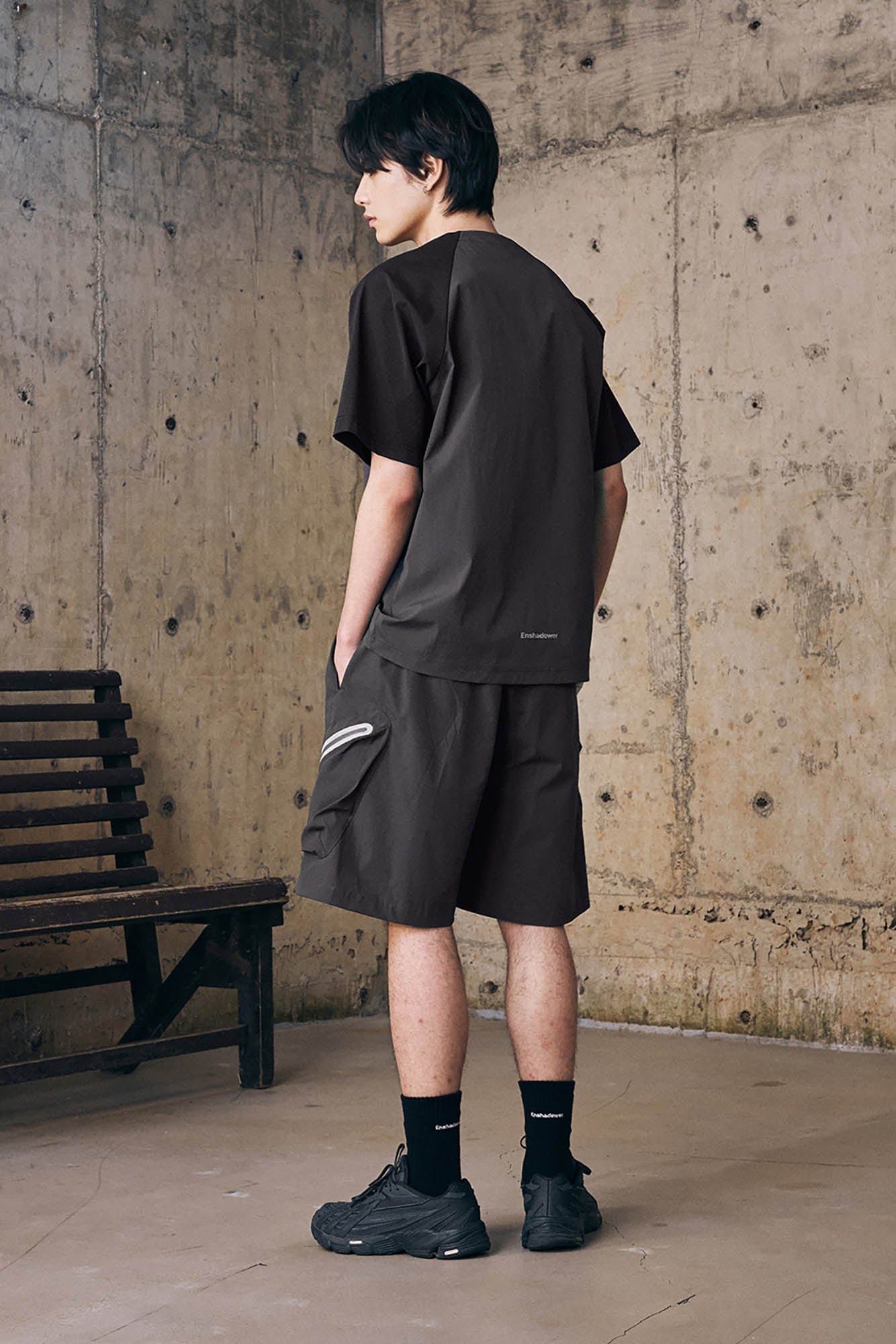 ENSHADOWER Contrast Quick-Dry Drawstring Shorts, premium urban and streetwear designers apparel on PROJECTISR.com, ENSHADOWER