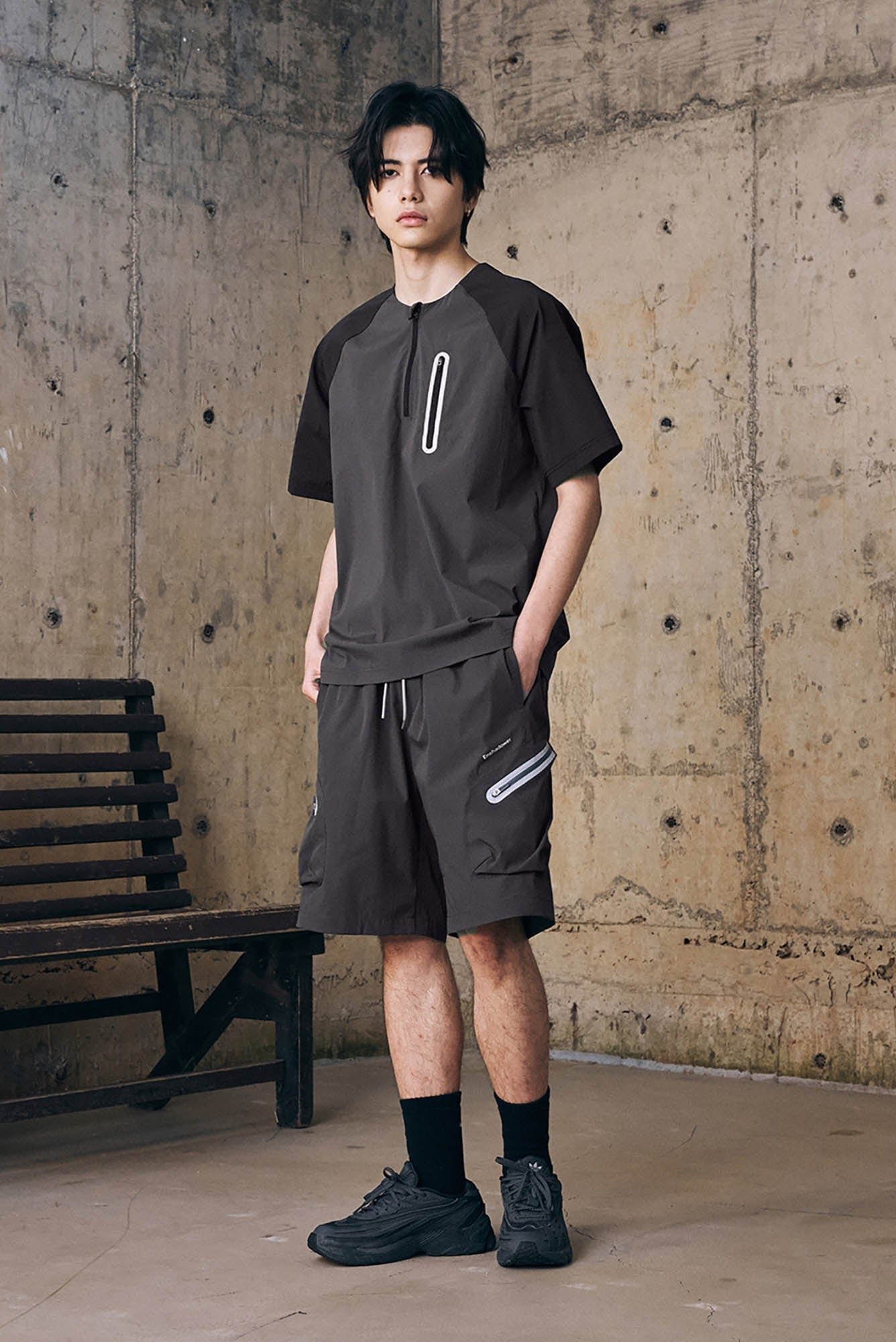ENSHADOWER Contrast Quick-Dry Drawstring Shorts, premium urban and streetwear designers apparel on PROJECTISR.com, ENSHADOWER