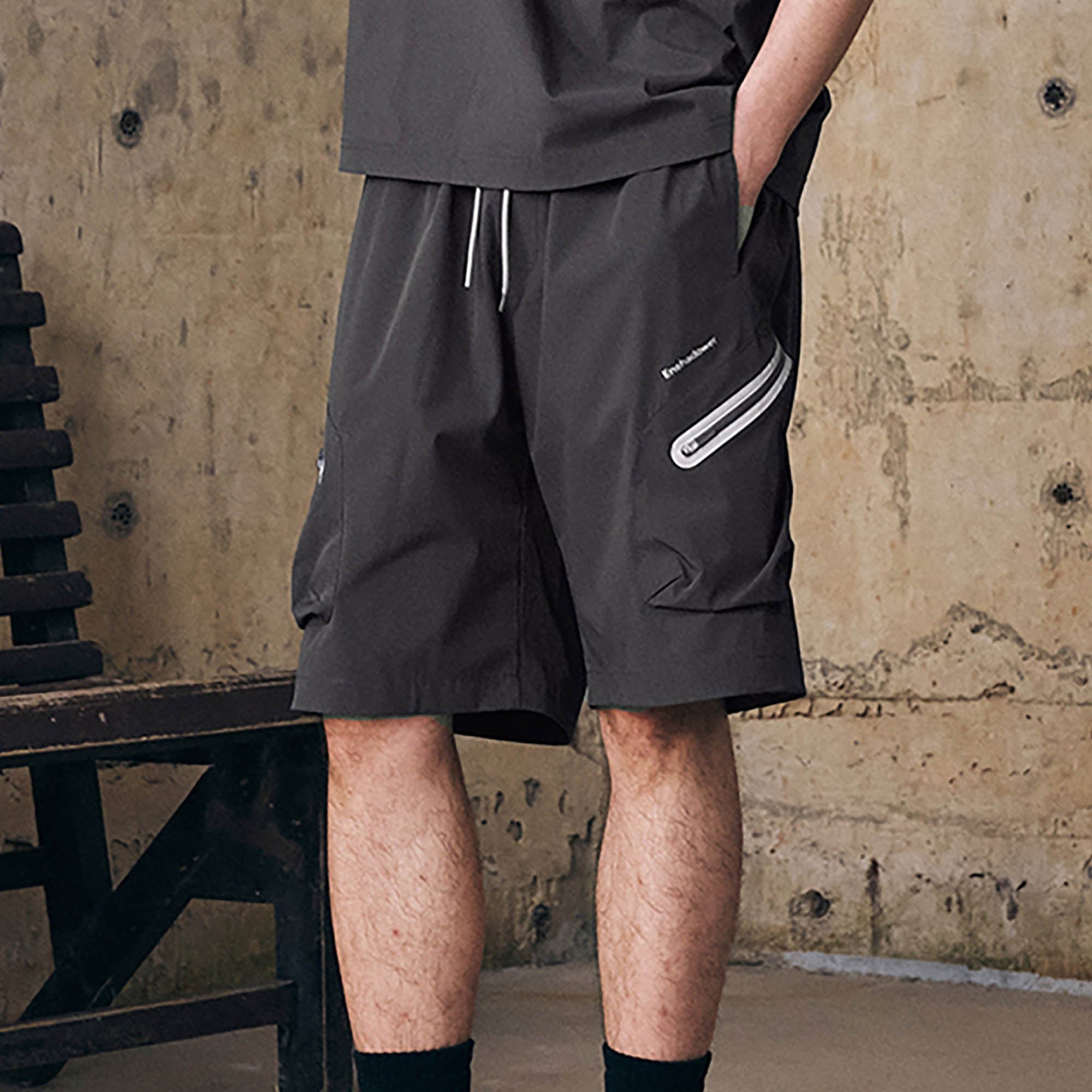 ENSHADOWER Contrast Quick-Dry Drawstring Shorts, premium urban and streetwear designers apparel on PROJECTISR.com, ENSHADOWER