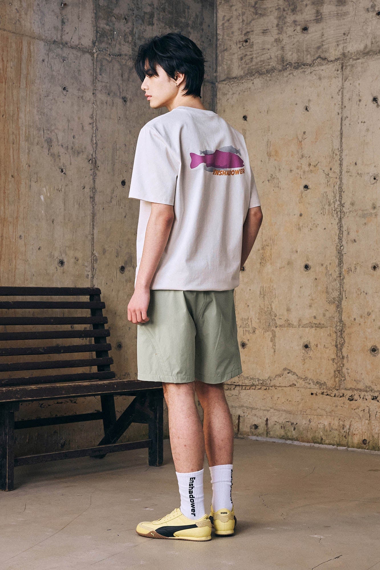 ENSHADOWER Slanted Pocket Drawstring Shorts, premium urban and streetwear designers apparel on PROJECTISR.com, ENSHADOWER