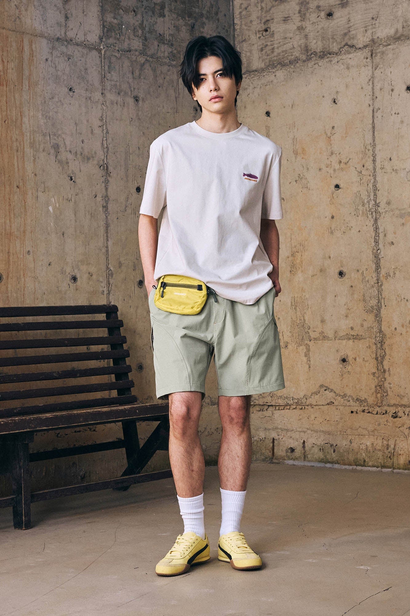 ENSHADOWER Slanted Pocket Drawstring Shorts, premium urban and streetwear designers apparel on PROJECTISR.com, ENSHADOWER