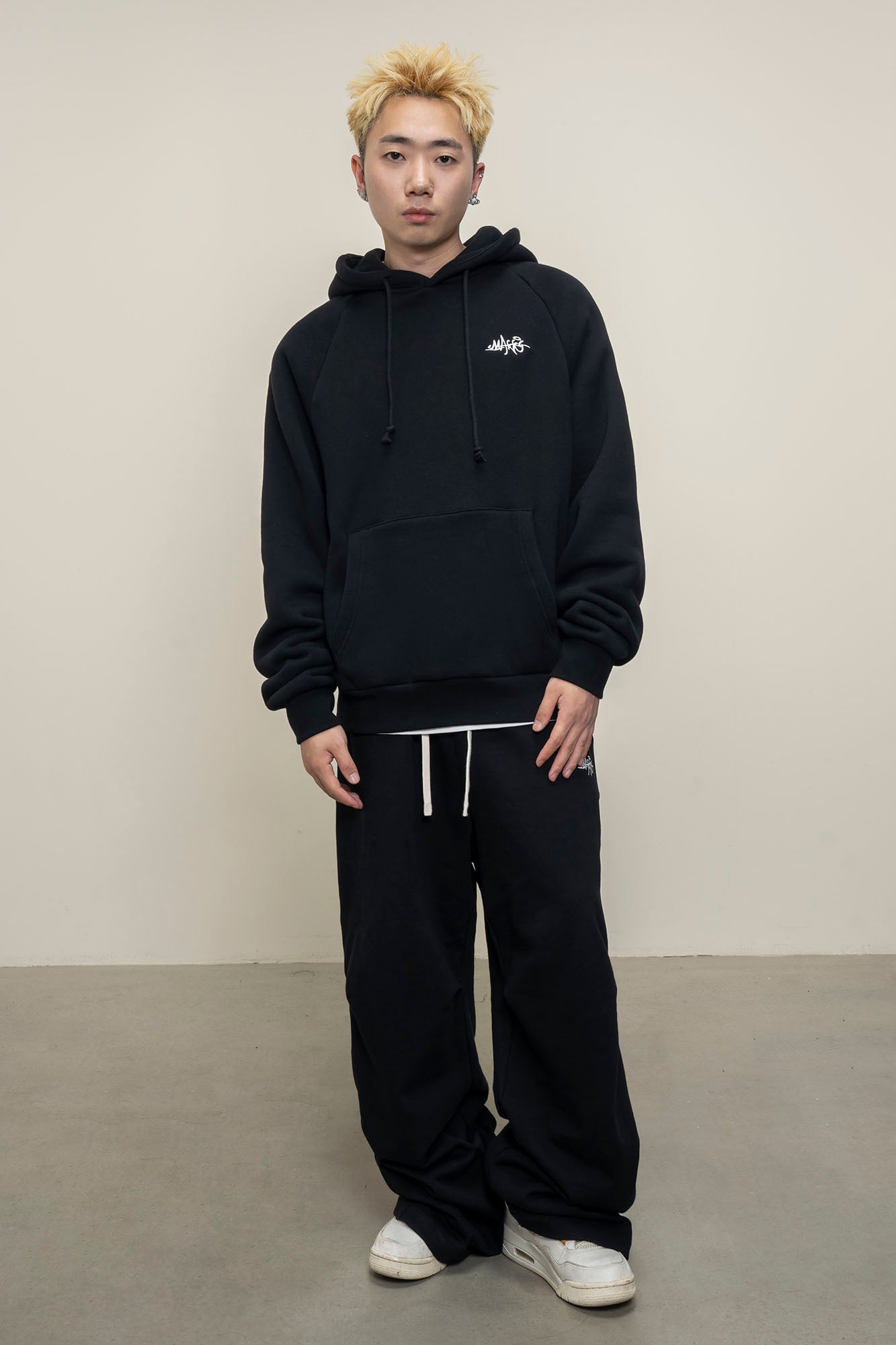 MAKEMORE LOGO Embroidered Drawstring Hoodie