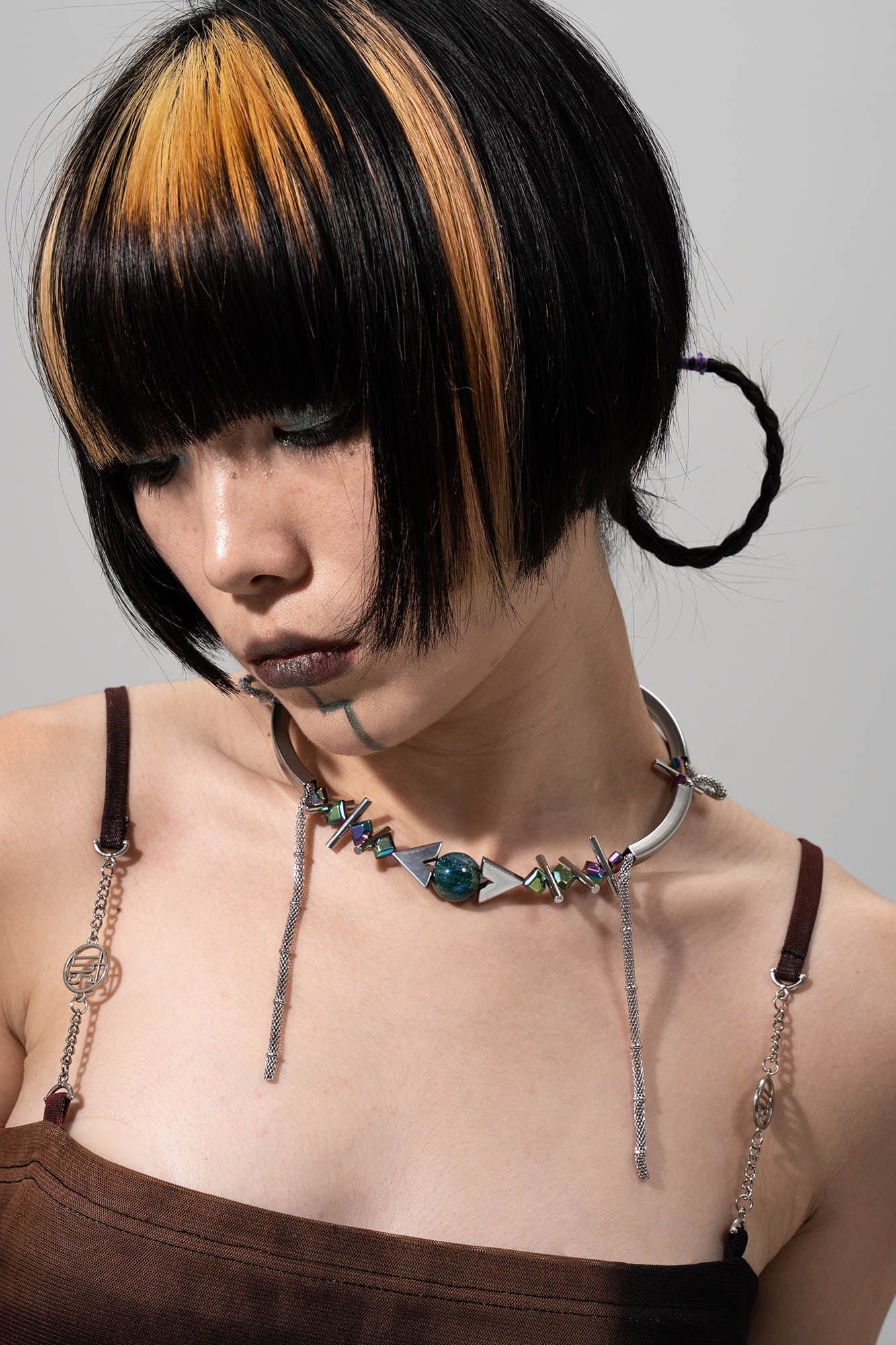 ILLUSORY Geometric Time Space Necklace, premium urban and streetwear designers apparel on PROJECTISR.com, ILLUSORY