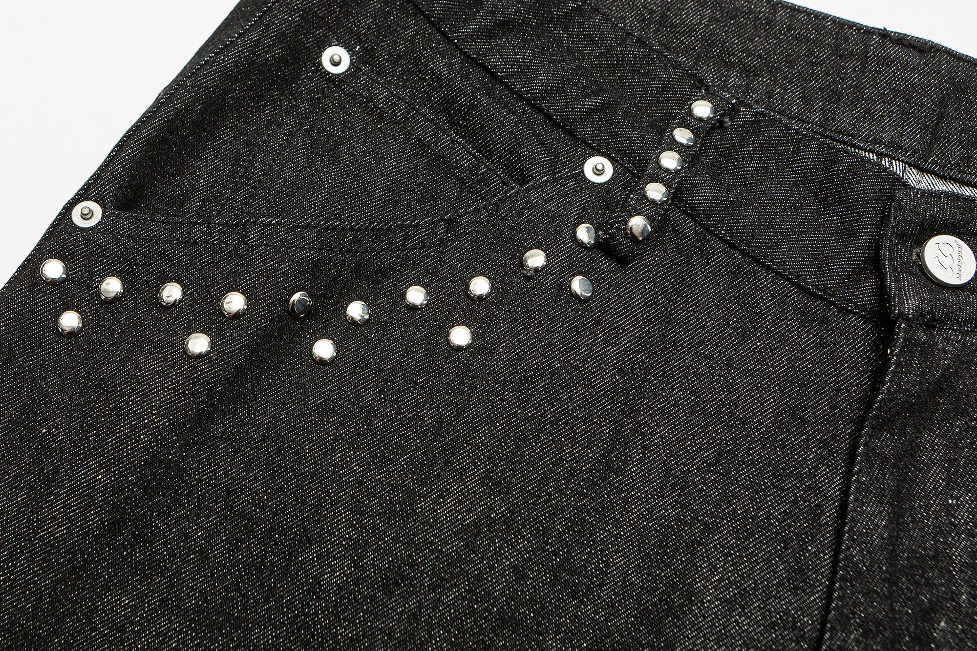 ME DA IGUAL Studded Wide-Leg Denim Pants, premium urban and streetwear designers apparel on PROJECTISR.com, ME DA IGUAL
