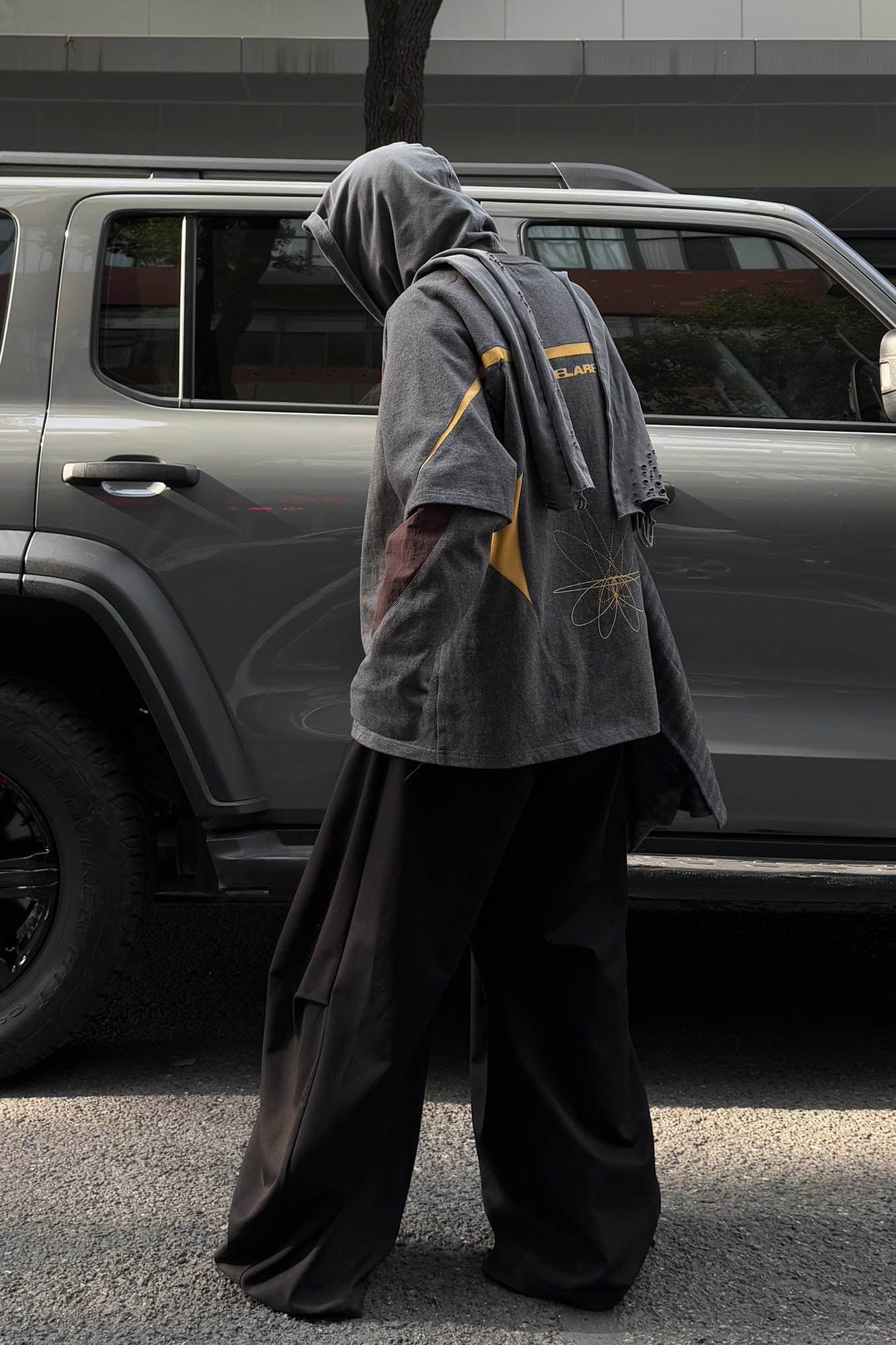 RELABEL No.21 Spliced Layered Long-Sleeve Tee, premium urban and streetwear designers apparel on PROJECTISR.com, RELABEL