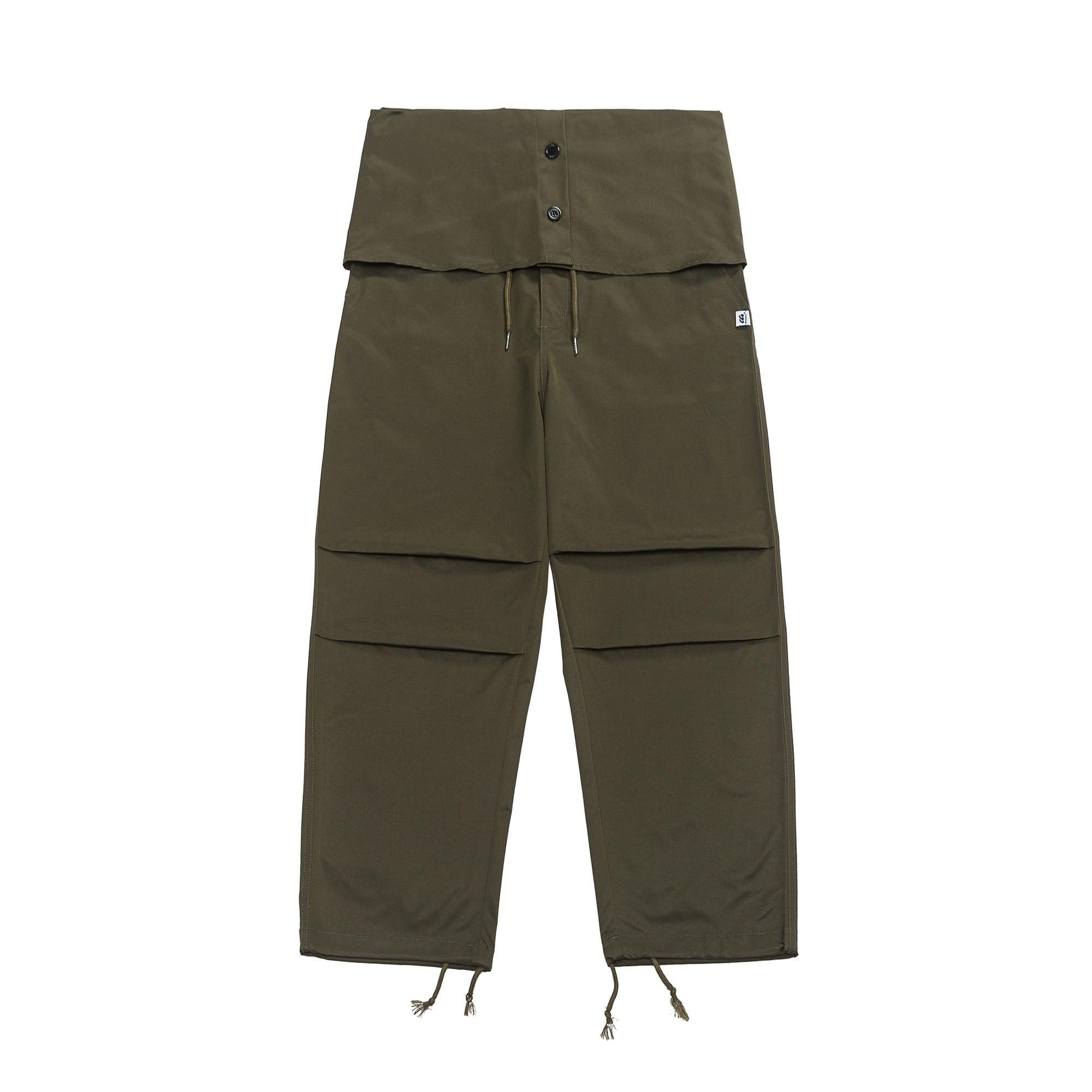 ME DA IGUAL Layered Fold-Over Straight-Leg Pants, premium urban and streetwear designers apparel on PROJECTISR.com, ME DA IGUAL