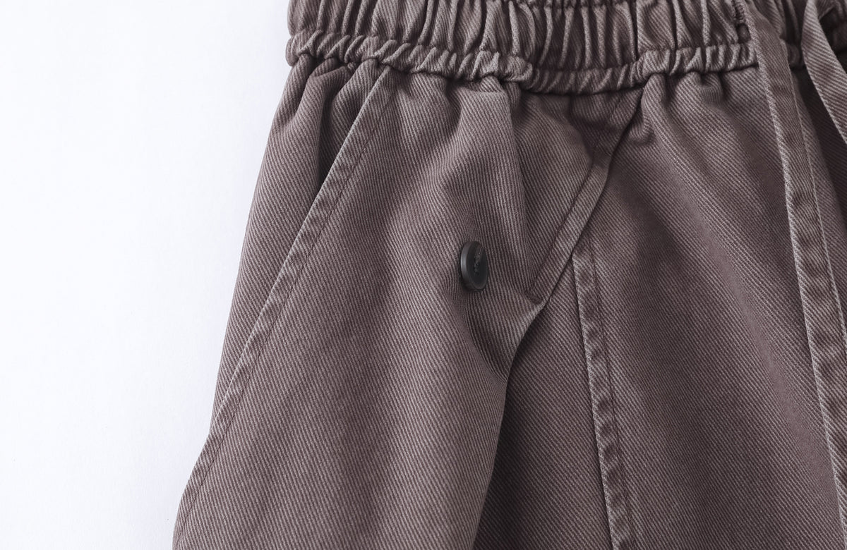 BOTANICA Washed Pleated Wide-Leg Pants