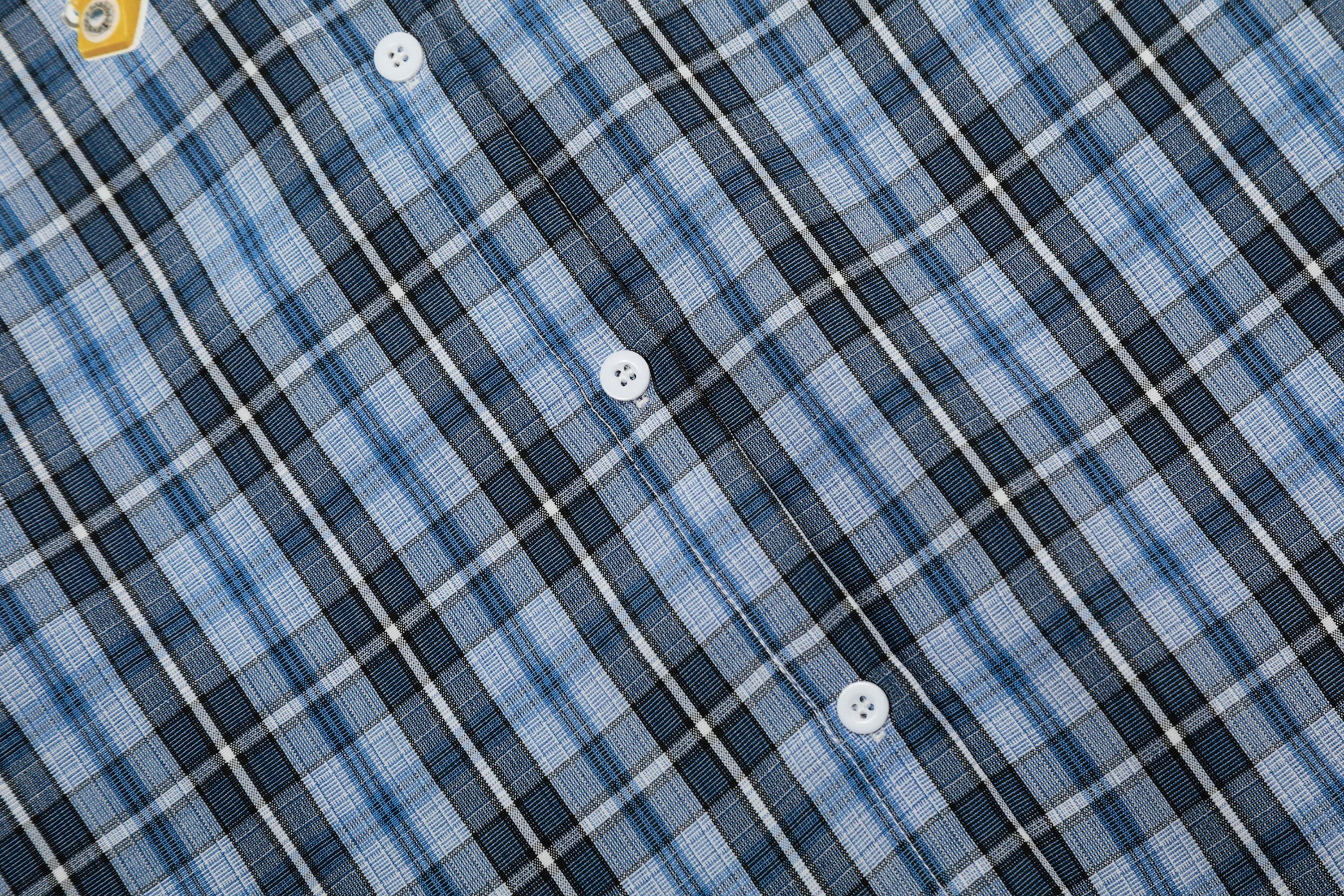 CLP Plaid Stickers Oversized Shirt, premium urban and streetwear designers apparel on PROJECTISR.com, CLP