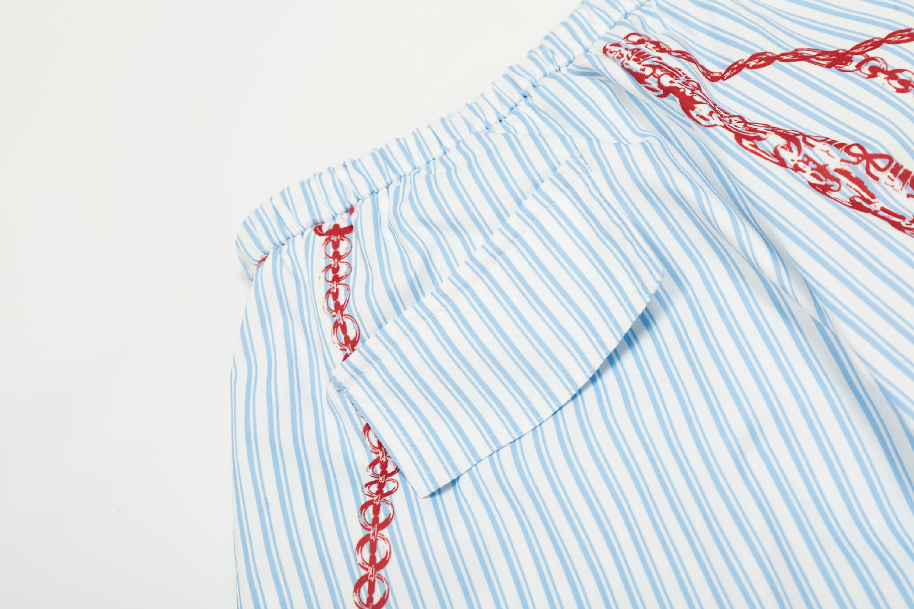 CLP Charm Graphic Striped Drawstring Pants