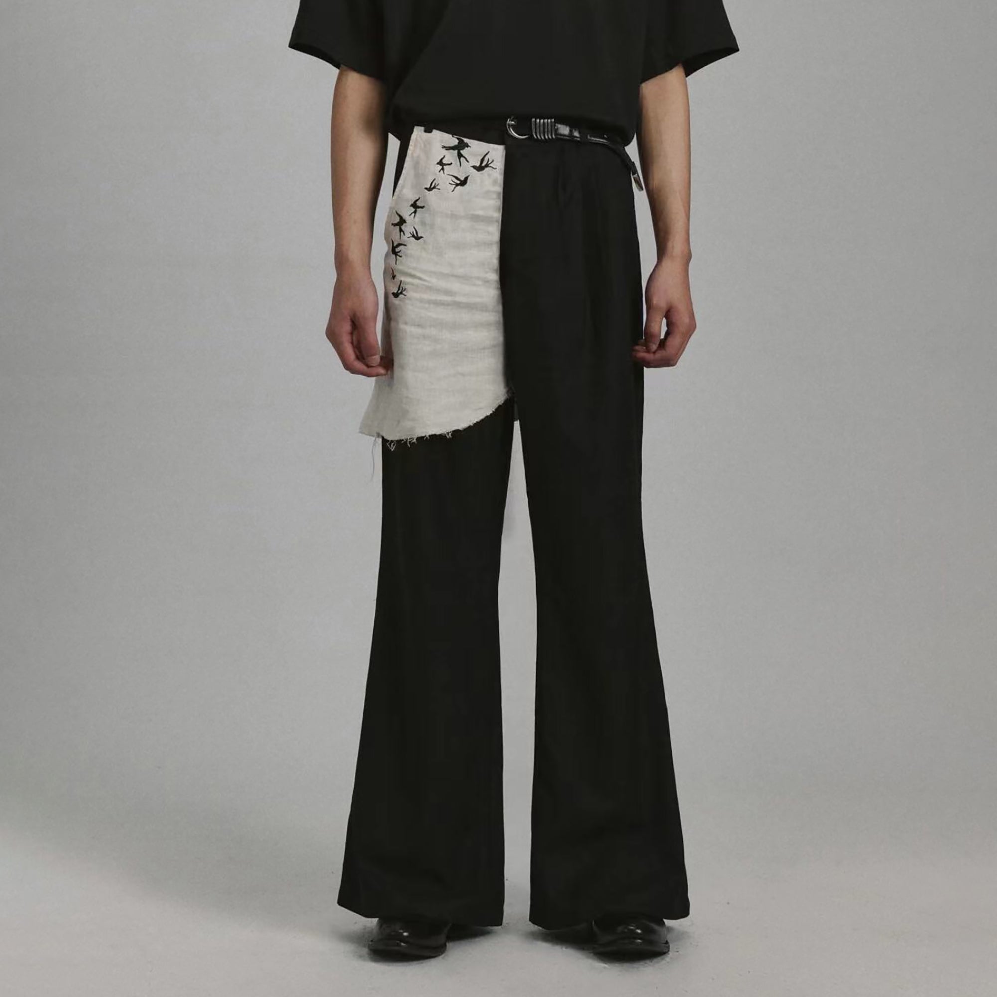 2000RSK Sailor Graphic Flared Wide-Leg Trousers