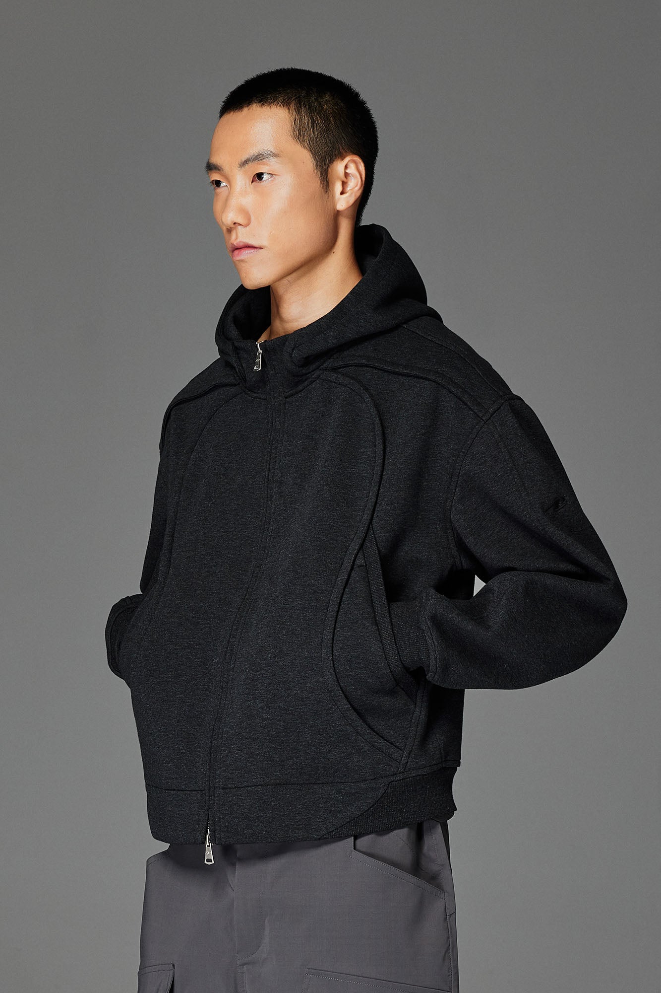 CATSSTAC Curved Panel Double-Zip Hoodie