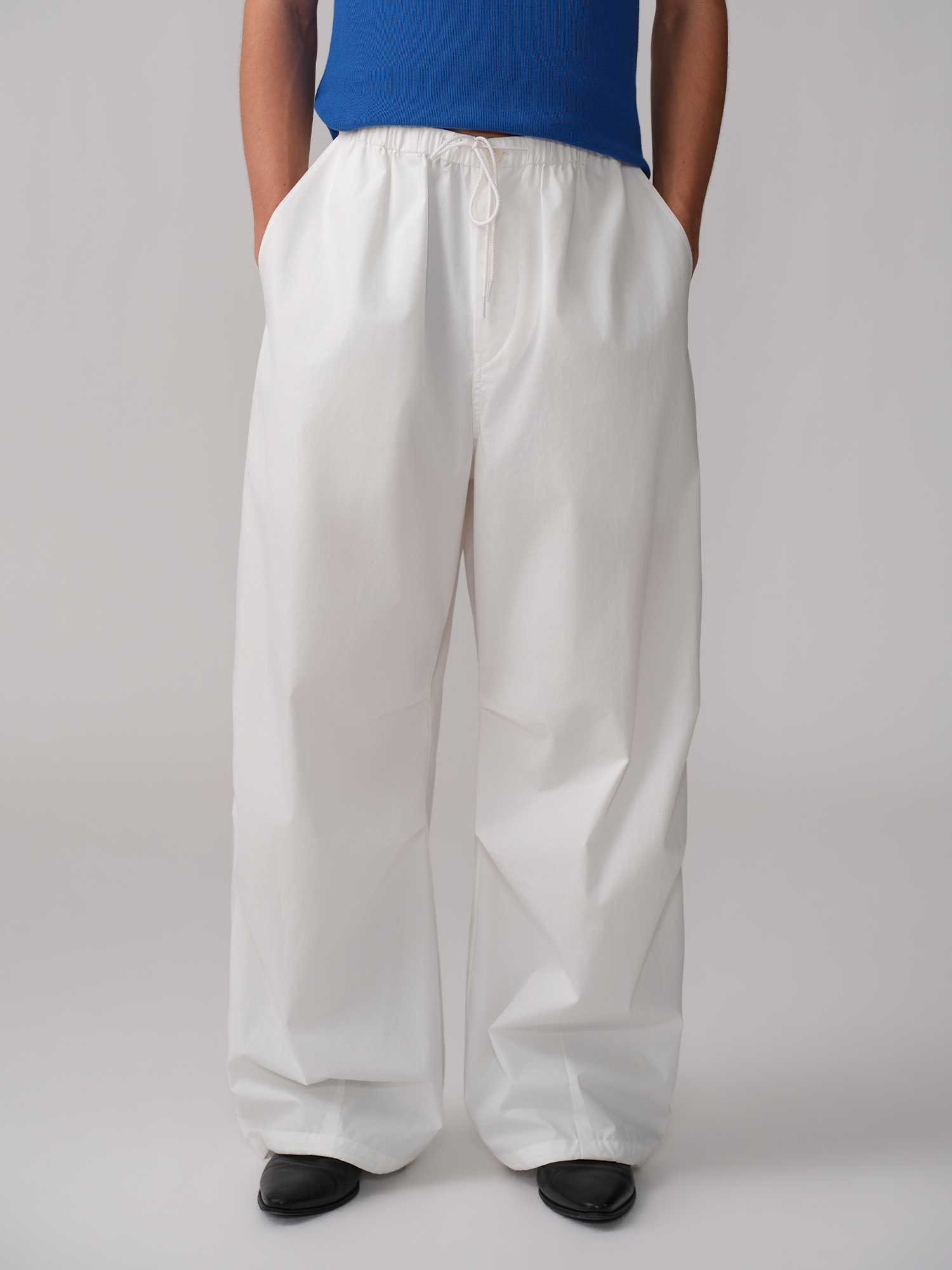 OPICLOTH Pleated Drawstring Parachute Pants, premium urban and streetwear designers apparel on PROJECTISR.com, OPICLOTH