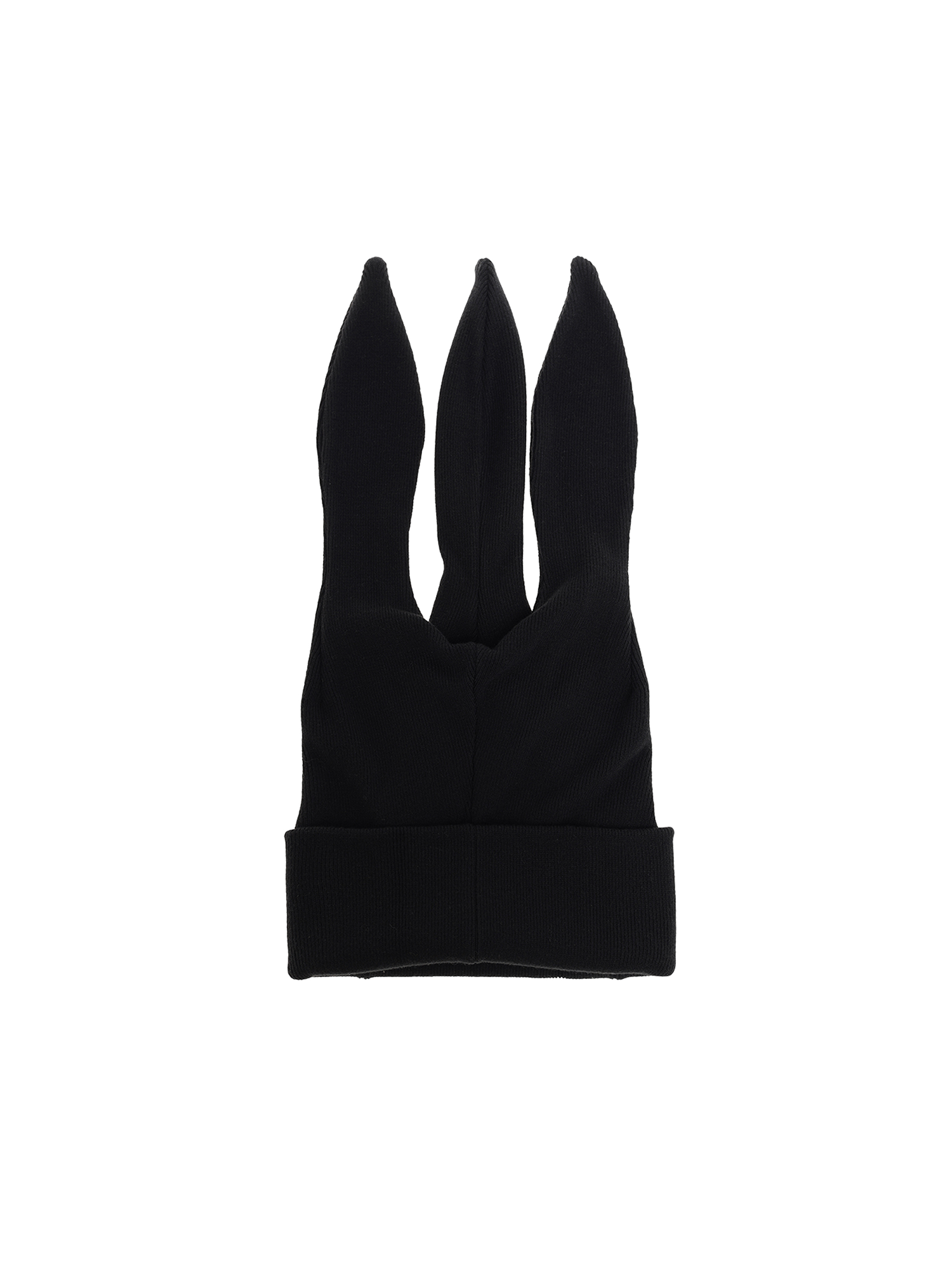 6CRAYON Trible-ear Ribbed Knit Beanie
